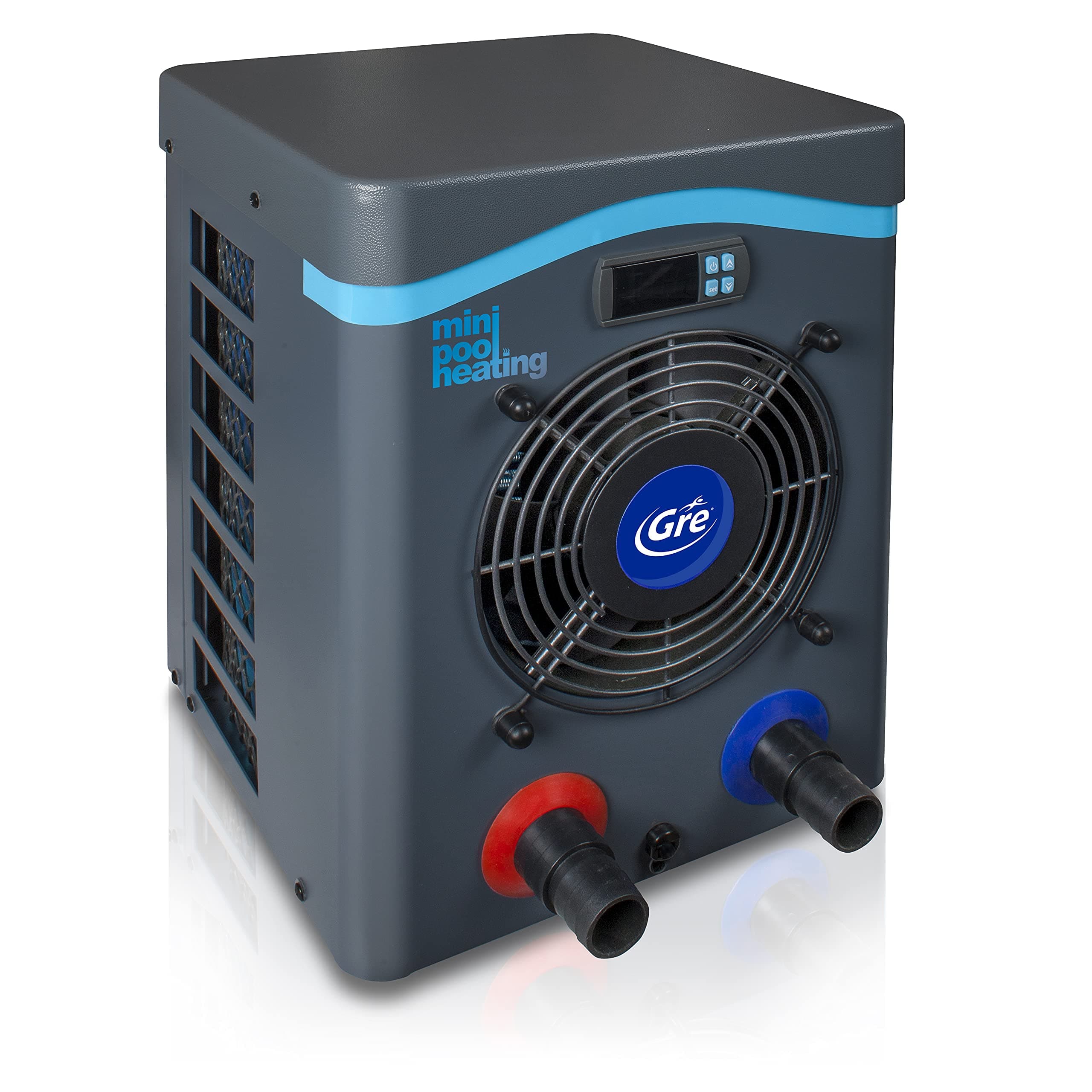 Gre HPM20 - Pompa di Calore Mini per Piscina Fuori Terra fino a 20 m3, Riscaldamento per Piscine Fuori Terra. Colore Grigio