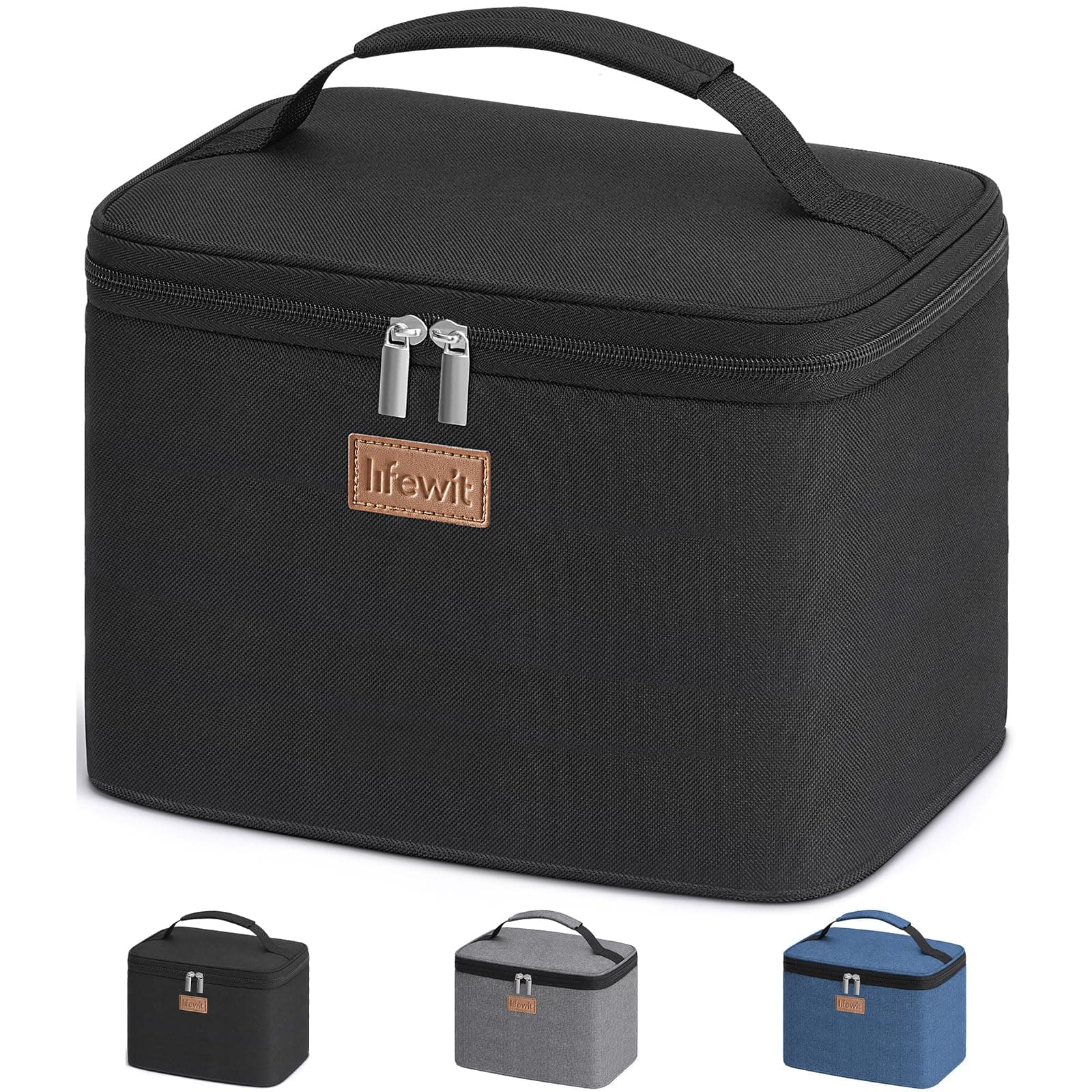 Lifewit Kühltasche Klein Isolierte für Männer Frauen, Faltbar Lunchbox Lunchtasche Isoliertasche Tragbare Kühlbox für Herren Damen für Picknicks Arbeit, Schwarz 9L