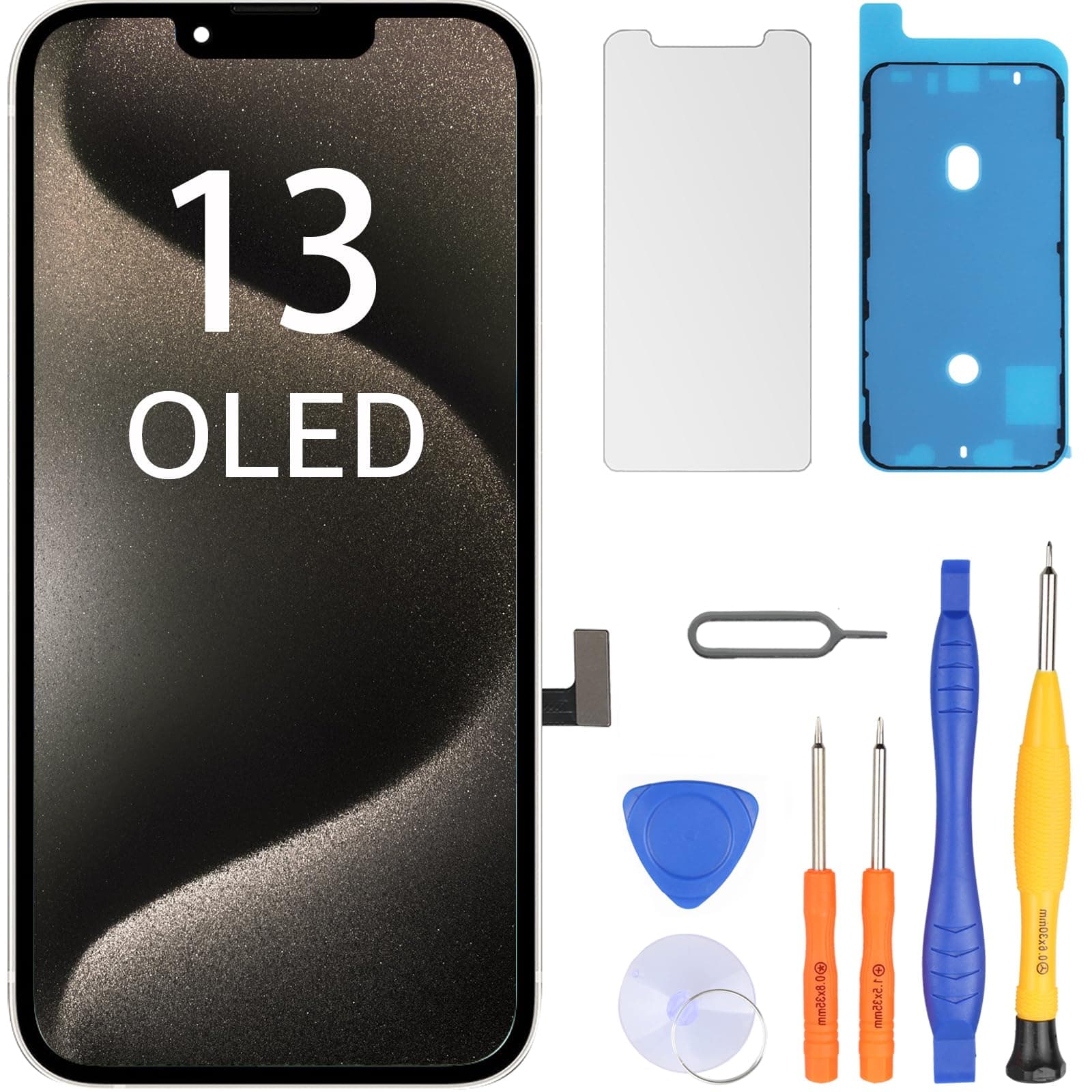 LL TRADER Écran OLED pour iPhone 13 6,1" Écran de Rechange FHD Écran Tactile 3D Touch Digitizer Cadre de Montage et Kits de réparation 2026
