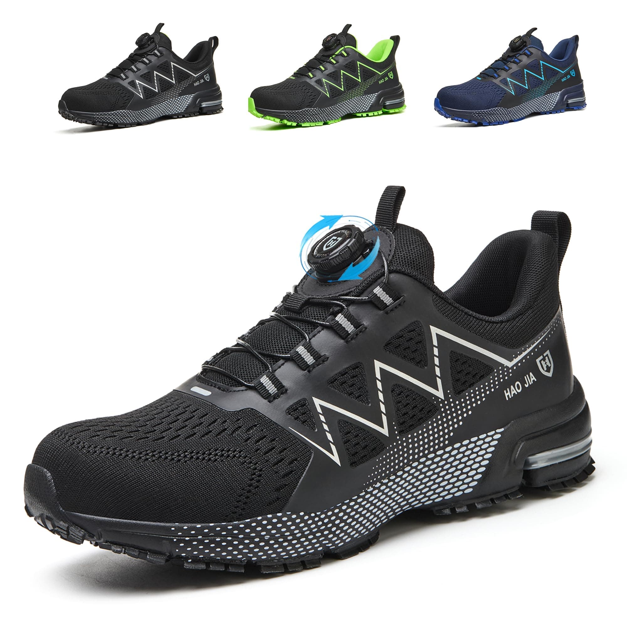 AFJYG Chaussures de Sécurité Hommes Femmes Légères Respirantes Baskets de Sécurité Embout en Acier Antidérapantes Confortables Chaussures de Travail