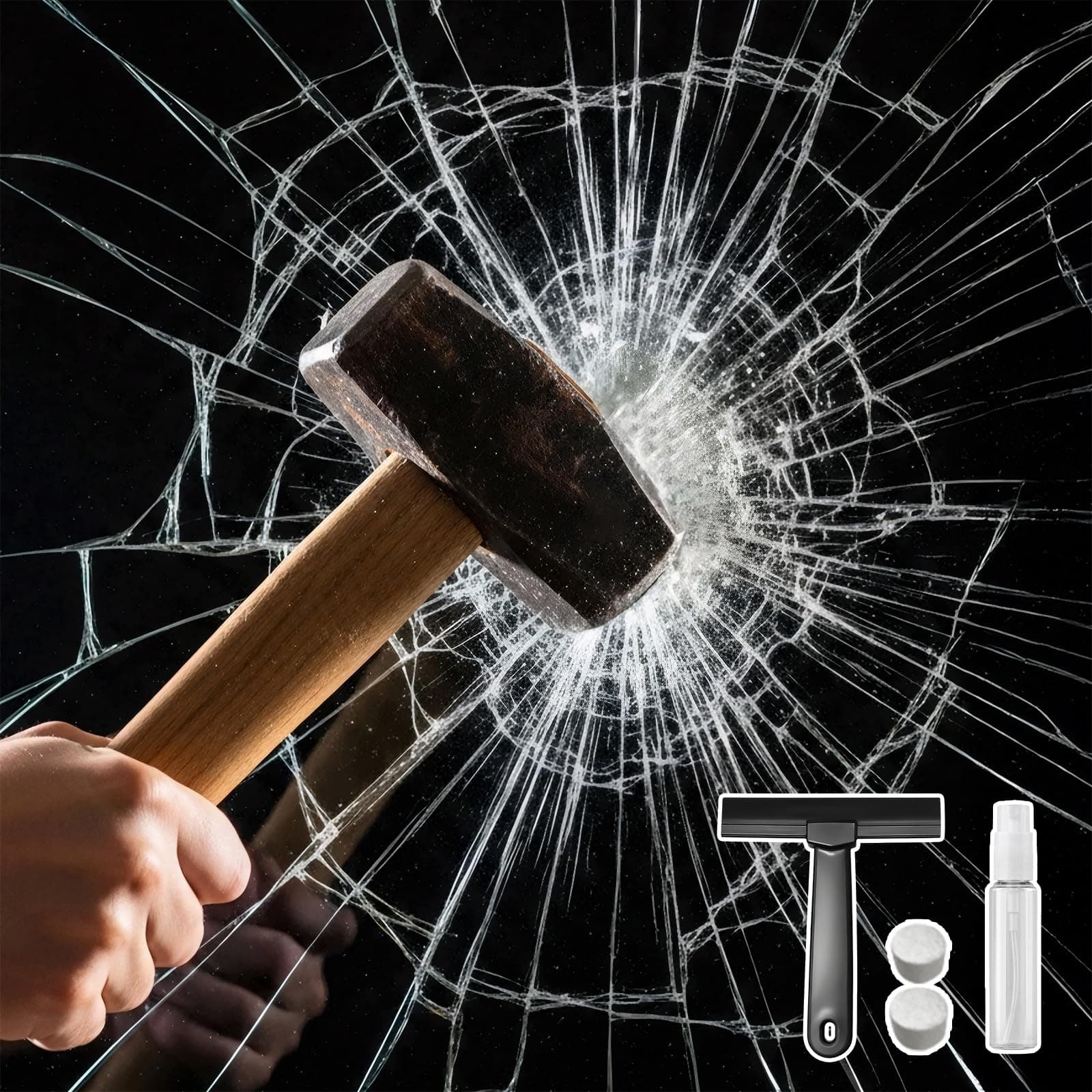 DARUITE Film De Sécurité Anti-Éclats, 4 Mil Transparent Résistant Aux Impacts, Films pour Fenêtre À Adhésif De Sécurité, Film Fenetre pour Maison, Vitrine, Supermarché Et Bureau (44.3 x 200 cm)