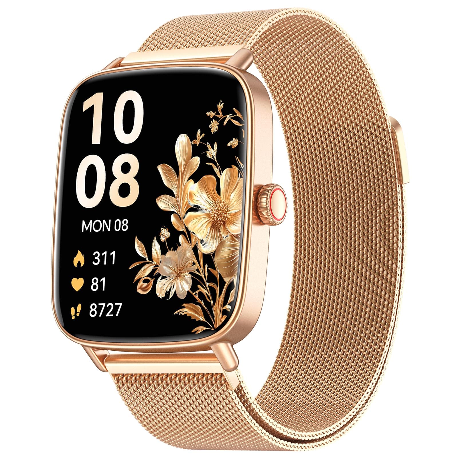 Montre Connectée Femme avec Appel Bluetooth,1.85" Smartwatch Femme pour iOS/Samsung/Android,120+ Modes Sport/Fréquence Cardiaque/Sommeil/SpO2,Fitness Podomètre étanche IP68 Montre Intelligente