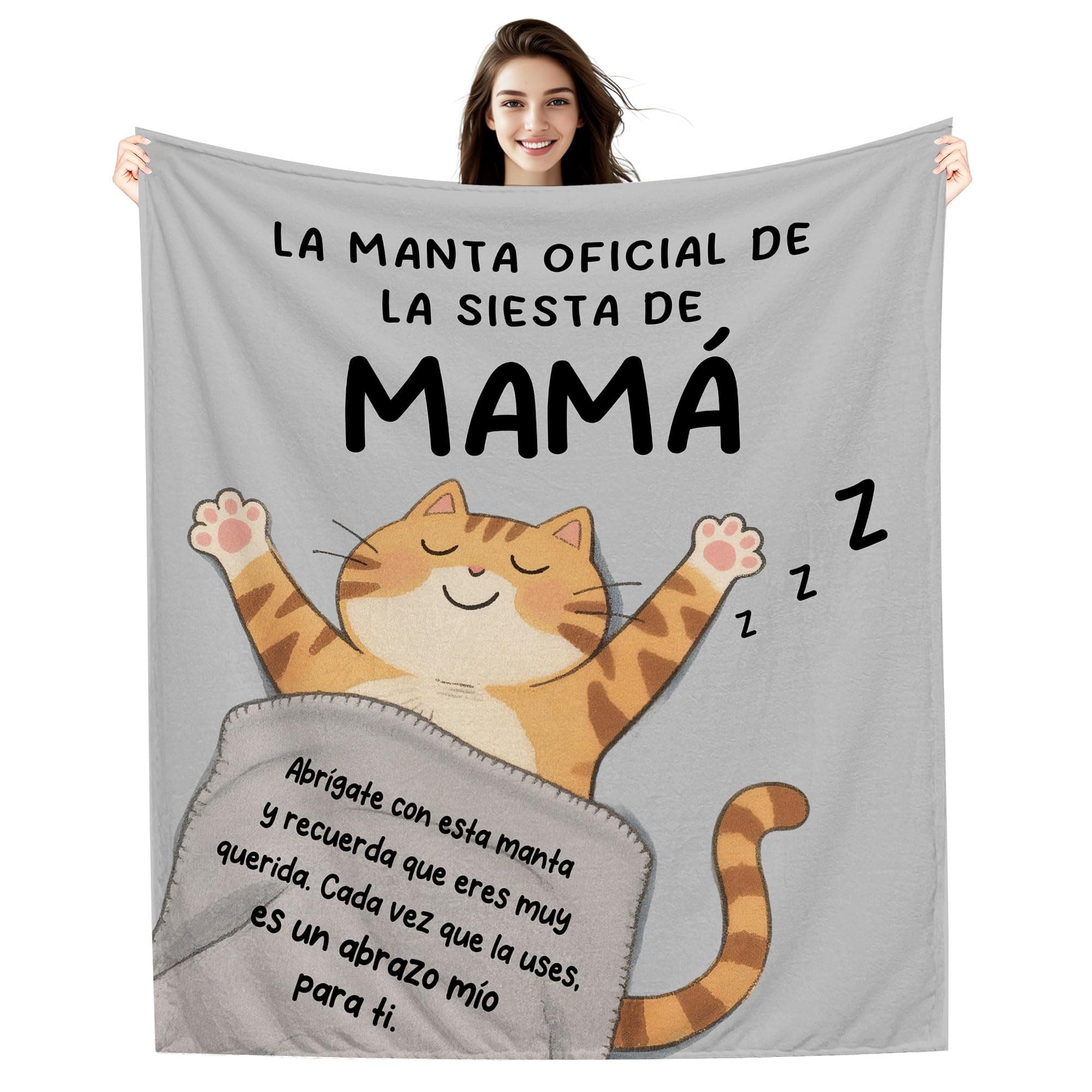 Amorea La Manta Oficial de la Siesta de mamá Manta para mamá de Parte de su Hija Hijo Cumpleaños Día de la Madre Mejor Madre Recordatorio