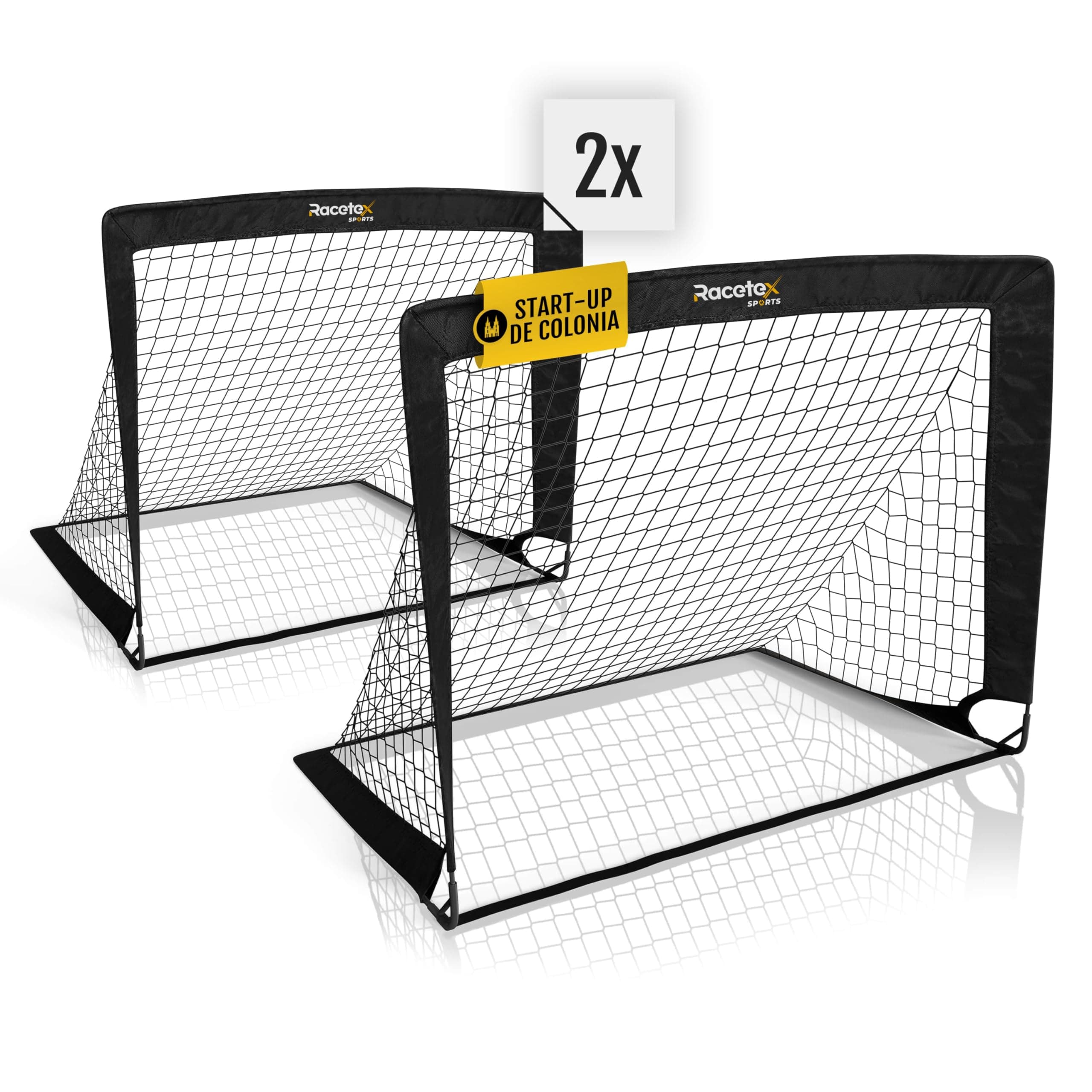 Set x 2 Porteria Futbol niños - Porterias de Futbol para niños Incluye práctica Bolsa para Transportar - [Versión con Postes Reforzados de Fibra de Vidrio]