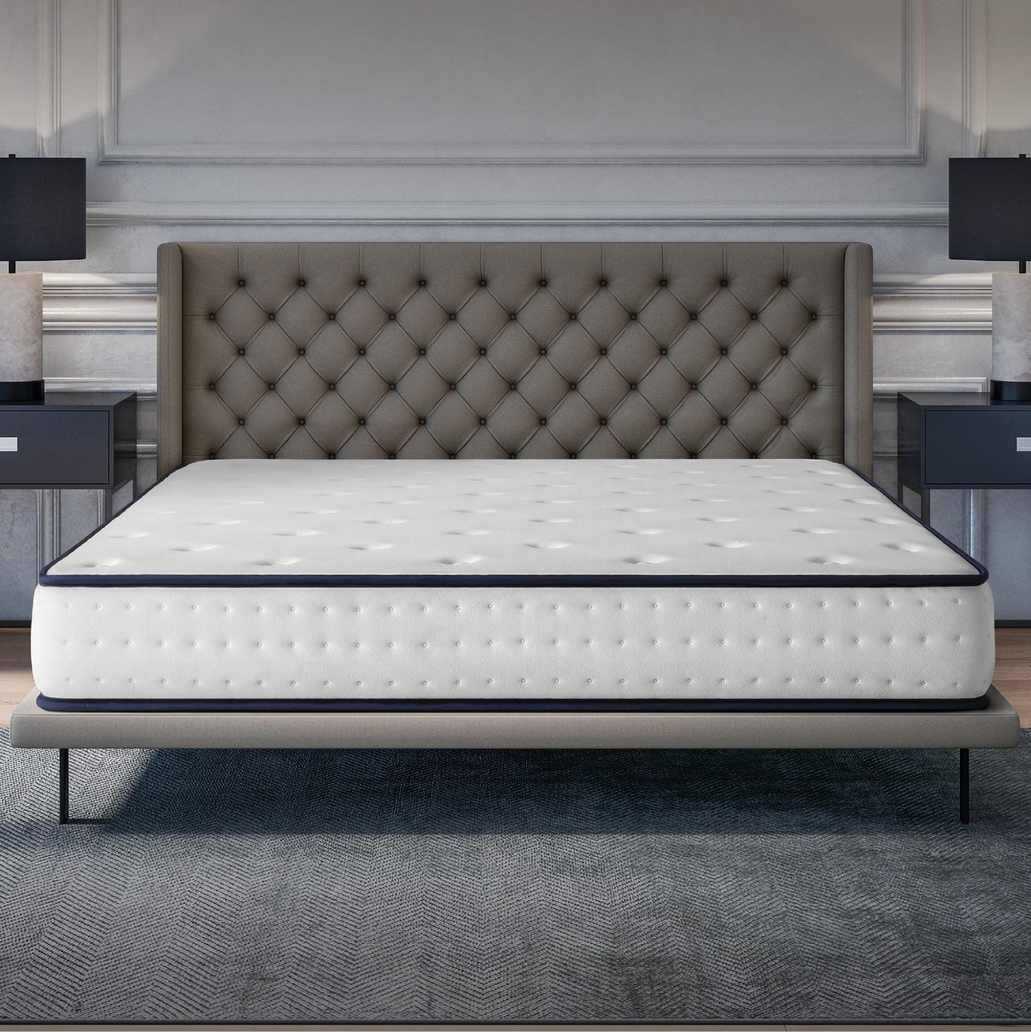 COSMOS - Colchón 135x190 cm - Upsilon - Espuma HR y Blue Latex - Confort Equilibrado - 7 Zonas - Reversible - Hipoalergénico - Duradero - Independencia de lechos - Transpirable