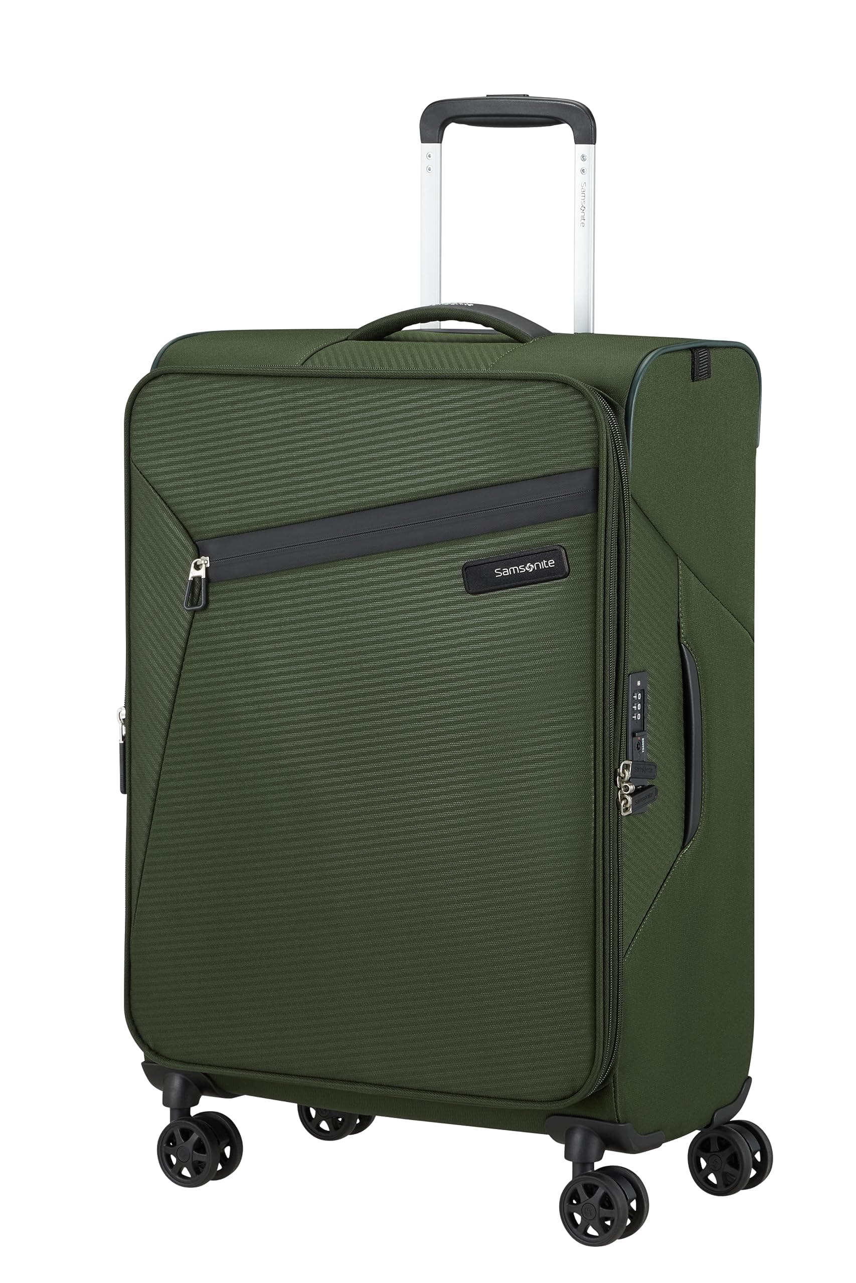 Samsonite Litebeam - Spinner M, Erweiterbar Koffer, 66 cm, 67/73 L, Grün (Climbing Ivy)
