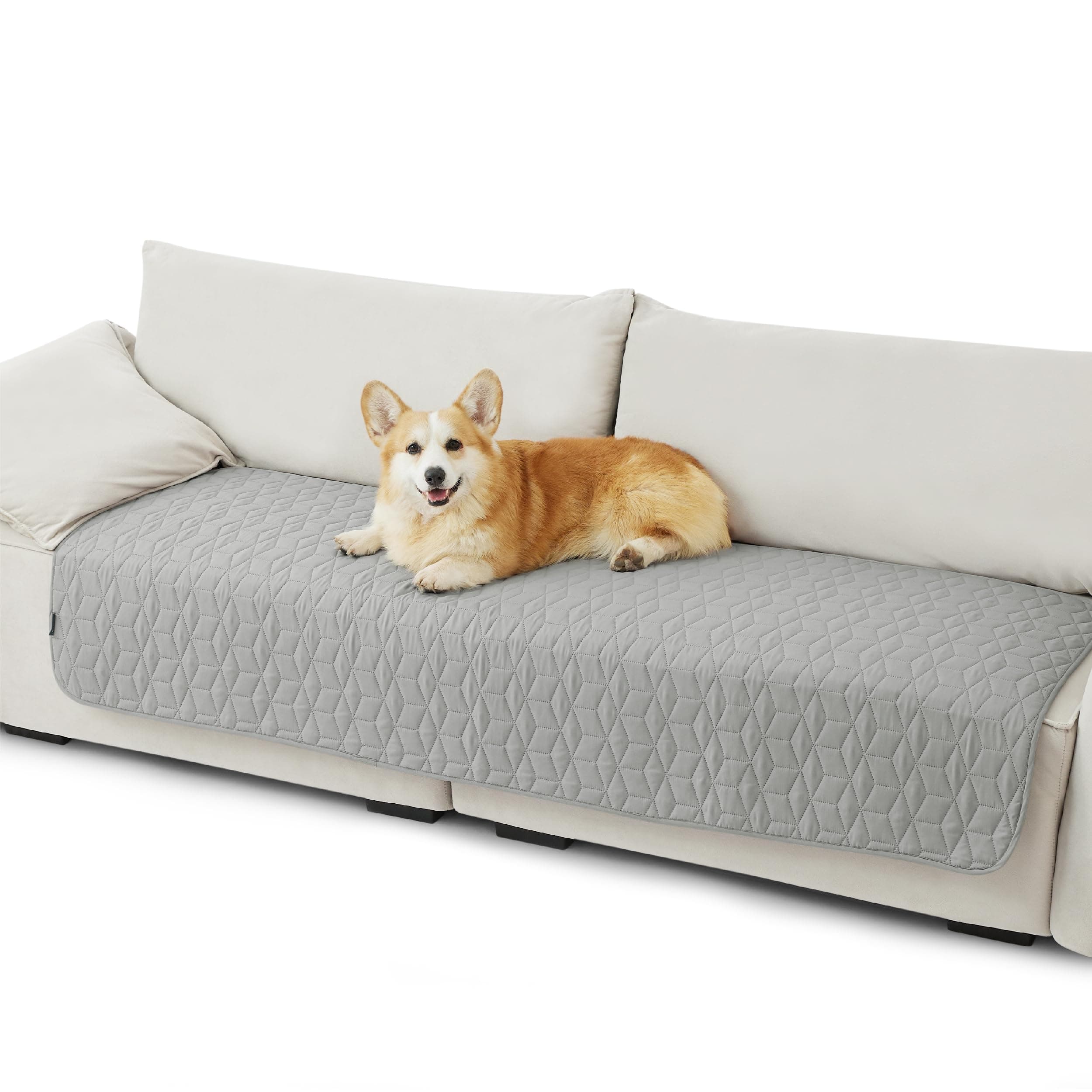 BEDSURE wasserdichte Hundedecke - 76x178 cm rutschfeste Hundedecke zum Schutz der Couch, Hundematte waschbar für unterwegs, Kratzfest, schmutzabweisend, Grau