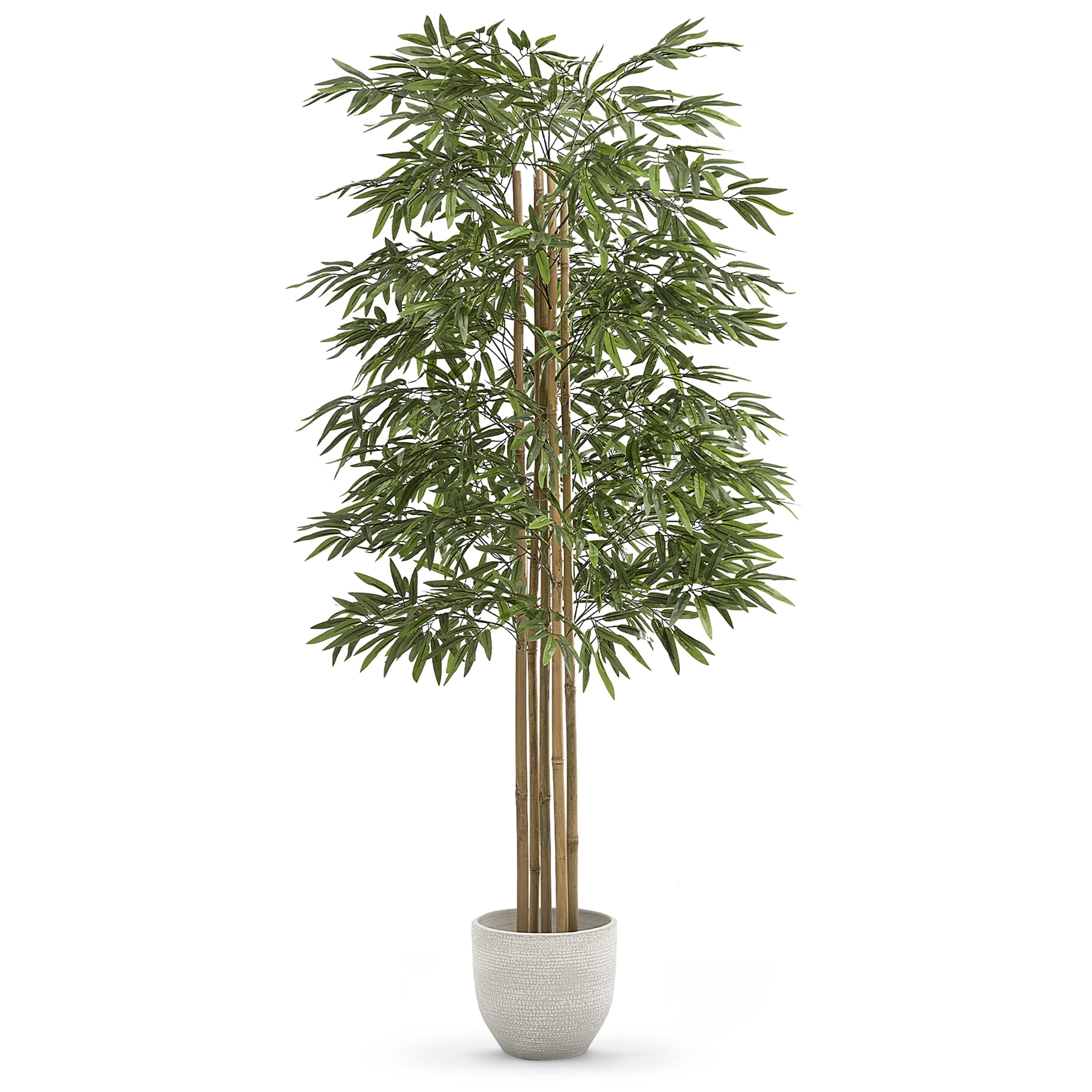 MAIA SHOP Bambú Artificial 180 cm con Cañas Naturales, Planta Artificial Grande Realista para Decoración de Hogar, Oficina, Hotel o Eventos, Árbol Decorativo Verde de Interior