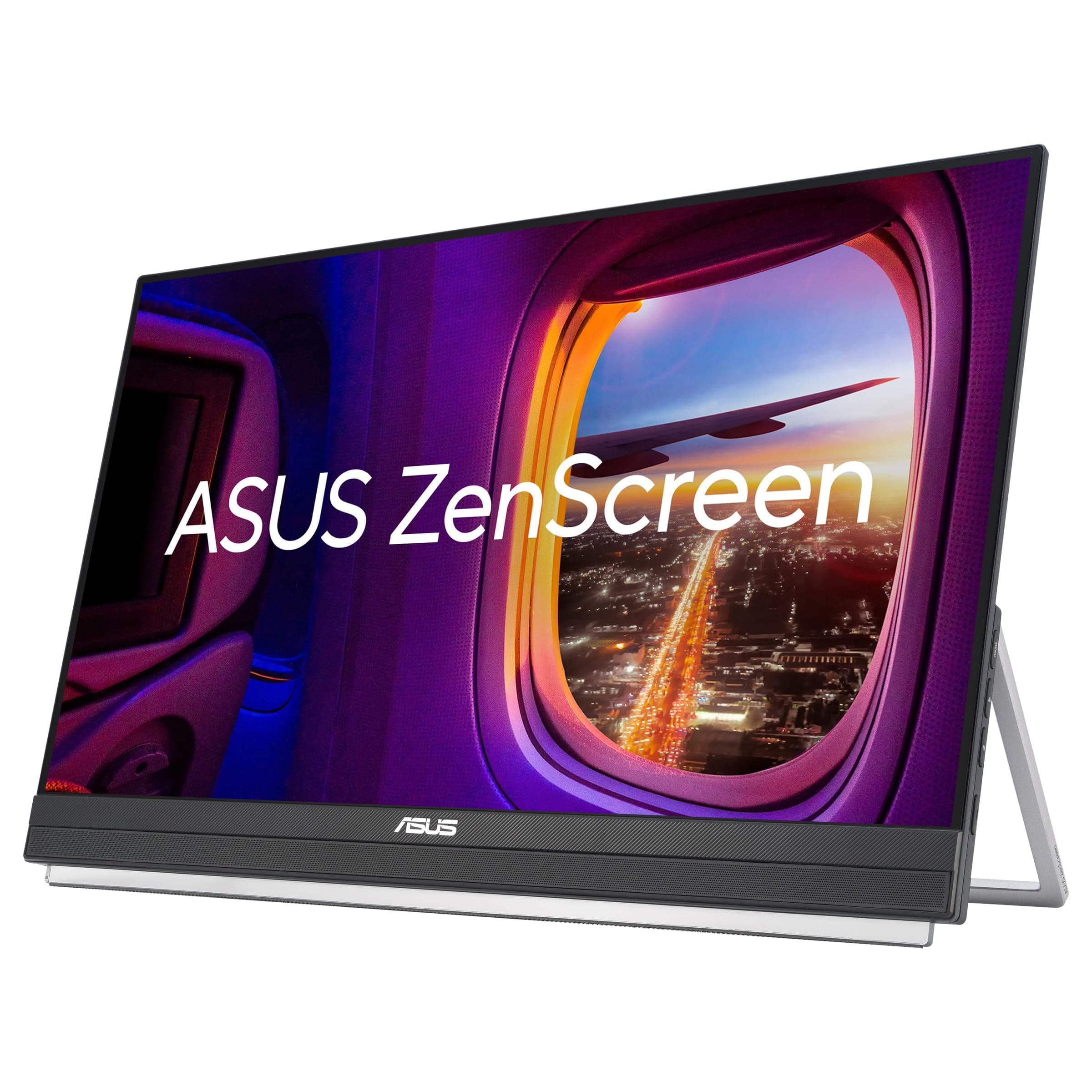 ASUS ZenScreen MB229CF - Monitor portátil de 22 Pulgadas, FHD (1920 x 1080), IPS, 100 Hz, USB-C, asa de Transporte/diseño con Soporte, Abrazadera en C, Audio de 2.1 Canales, Sostenibilidad ecológica