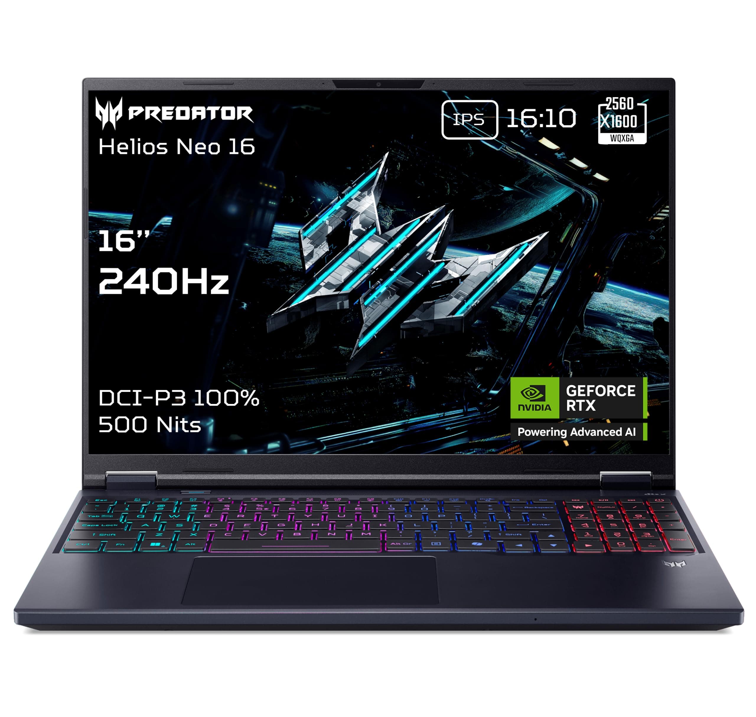 Acer Predator Helios Neo 16 AI I PC Portable Gaming 16" WQXGA I NVIDIA GeForce RTX 5070 I Intel Core Ultra 9 275HX I 32Go RAM I 1To SSD I Windows 11 Home I Noir I Clavier FR AZERTY I PHN16-73-97Z6