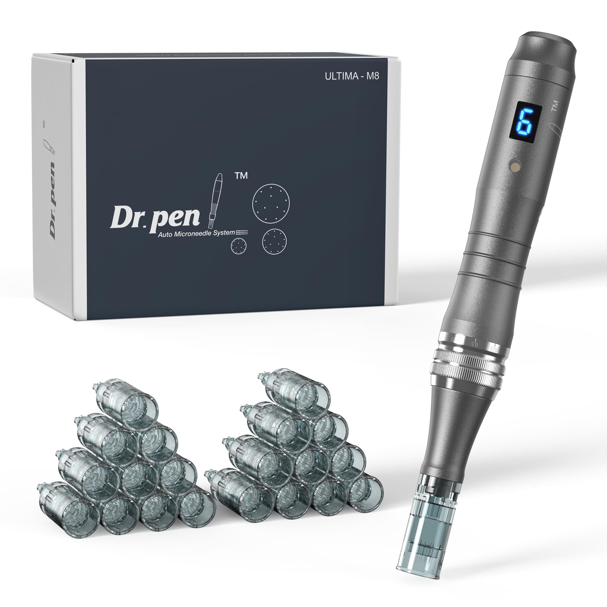 Dr. Pen Ultima M8 Microneedling Pen: Dr. Pen Máquina Profesional Inalámbrica de Microneedle con 20 Cartuchos