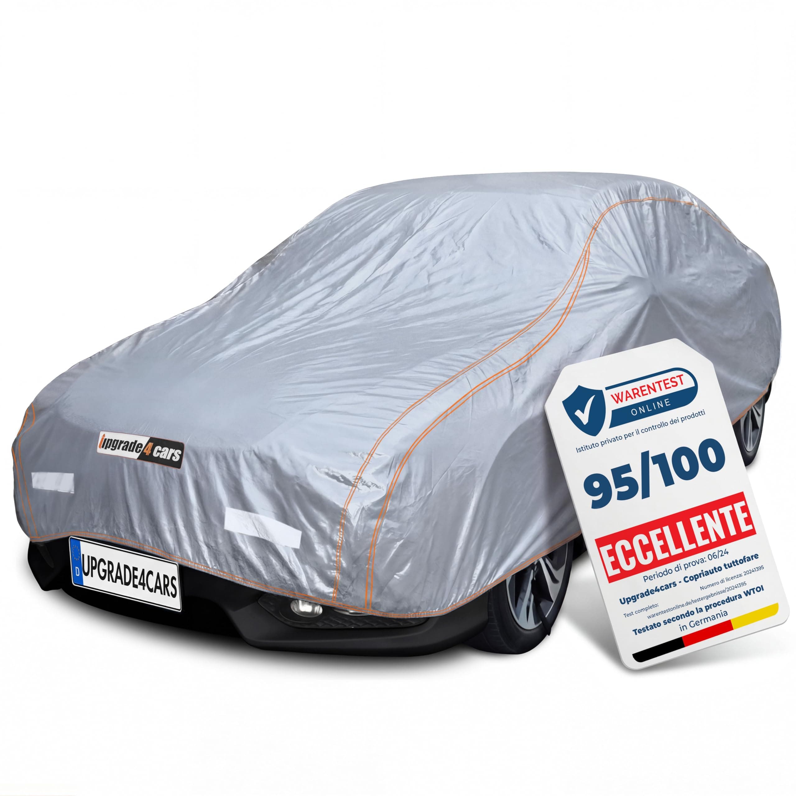 Upgrade4cars Telo Copriauto Esterno Versione 2026 Impermeabile | Copertura Completa per Tutte le Stagioni | Telo Universale Auto Berlina - S (410x177x120 cm)