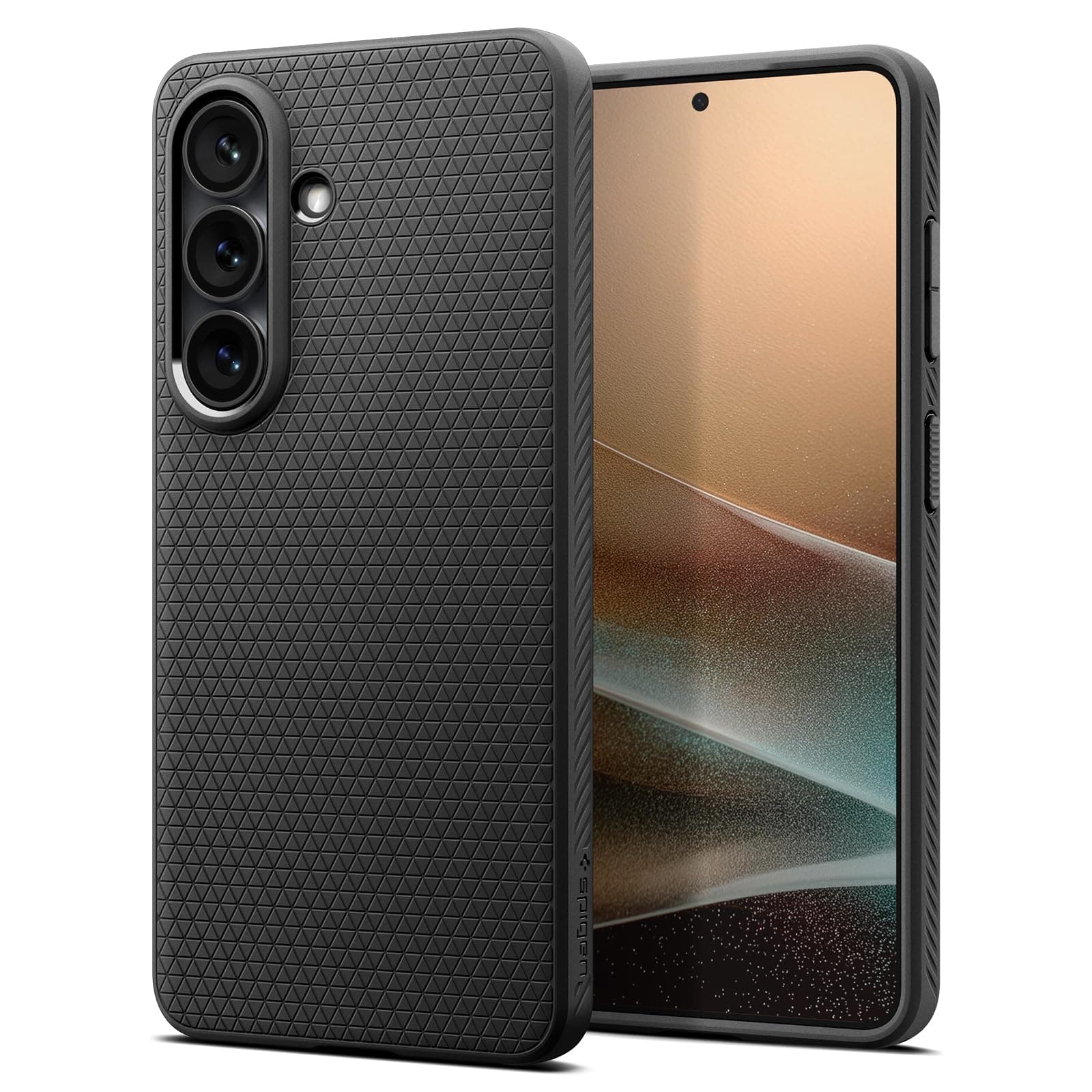 Spigen Liquid Air für Samsung Galaxy S26 Plus Hülle [rutschfest] Slim TPU mit Truss-Design, Militärgeprüfter Schutz, Sound Tunnel Technologie Case Handyhülle –Matte Black