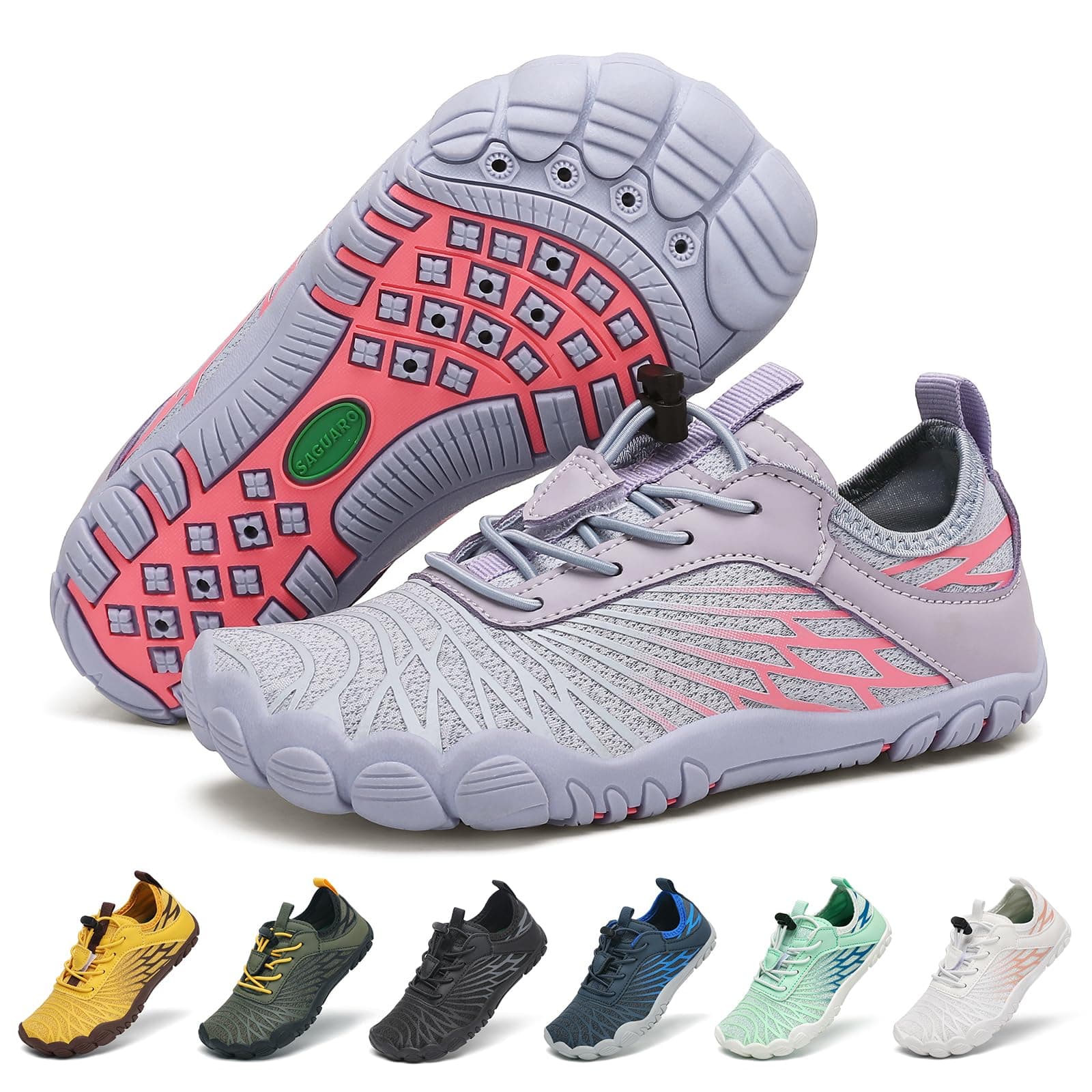 SAGUARO Zapatos descalzos para niños, de secado rápido, transpirables, con puntera ancha, talla 25-35