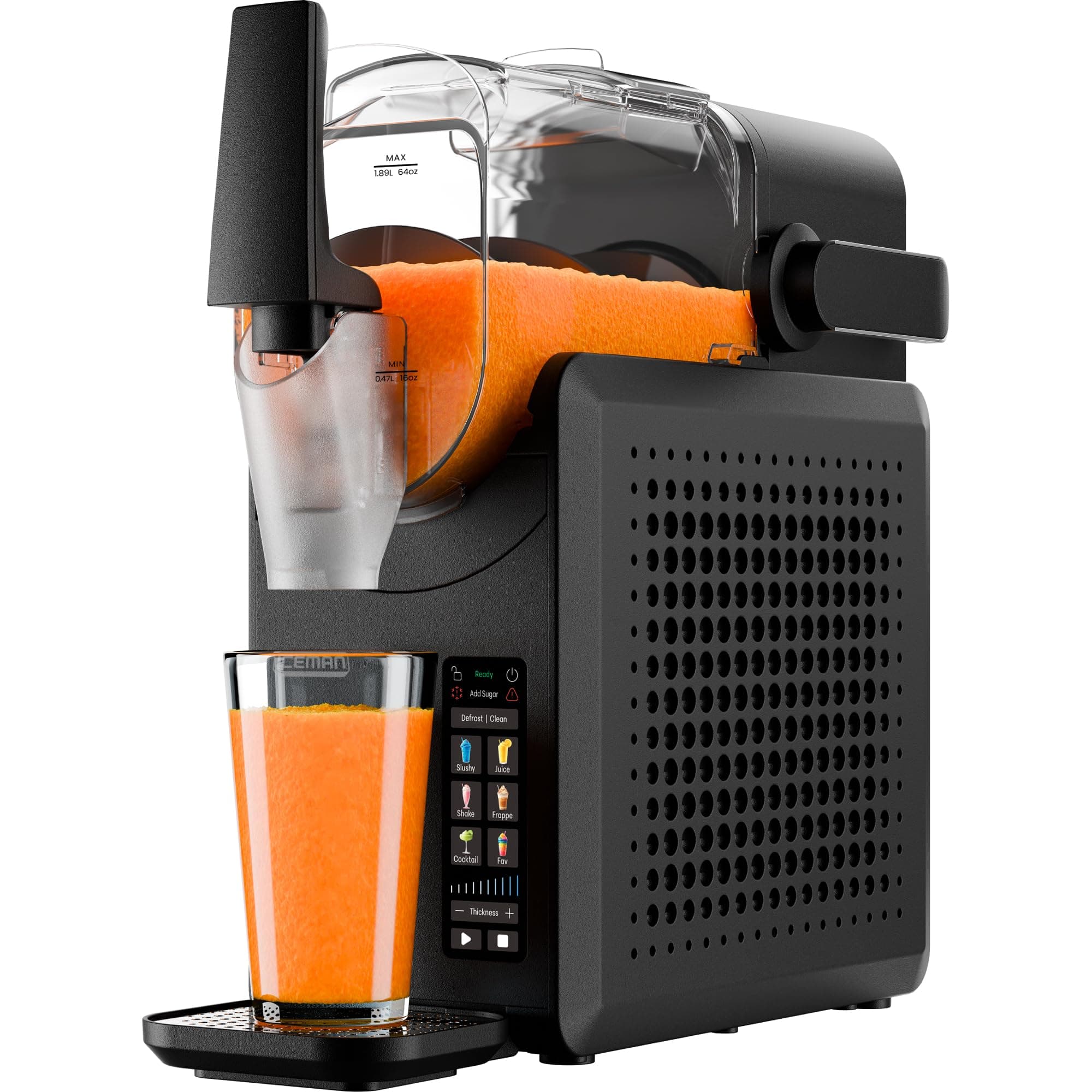 Iceman 1,9L Slushie-Maschine, 5 Voreinstellungen, kein Eis & kein Mixen | für Margaritas, Frappes & Shakes, Touchscreen, einfacher Dosierhebel, Schwarz
