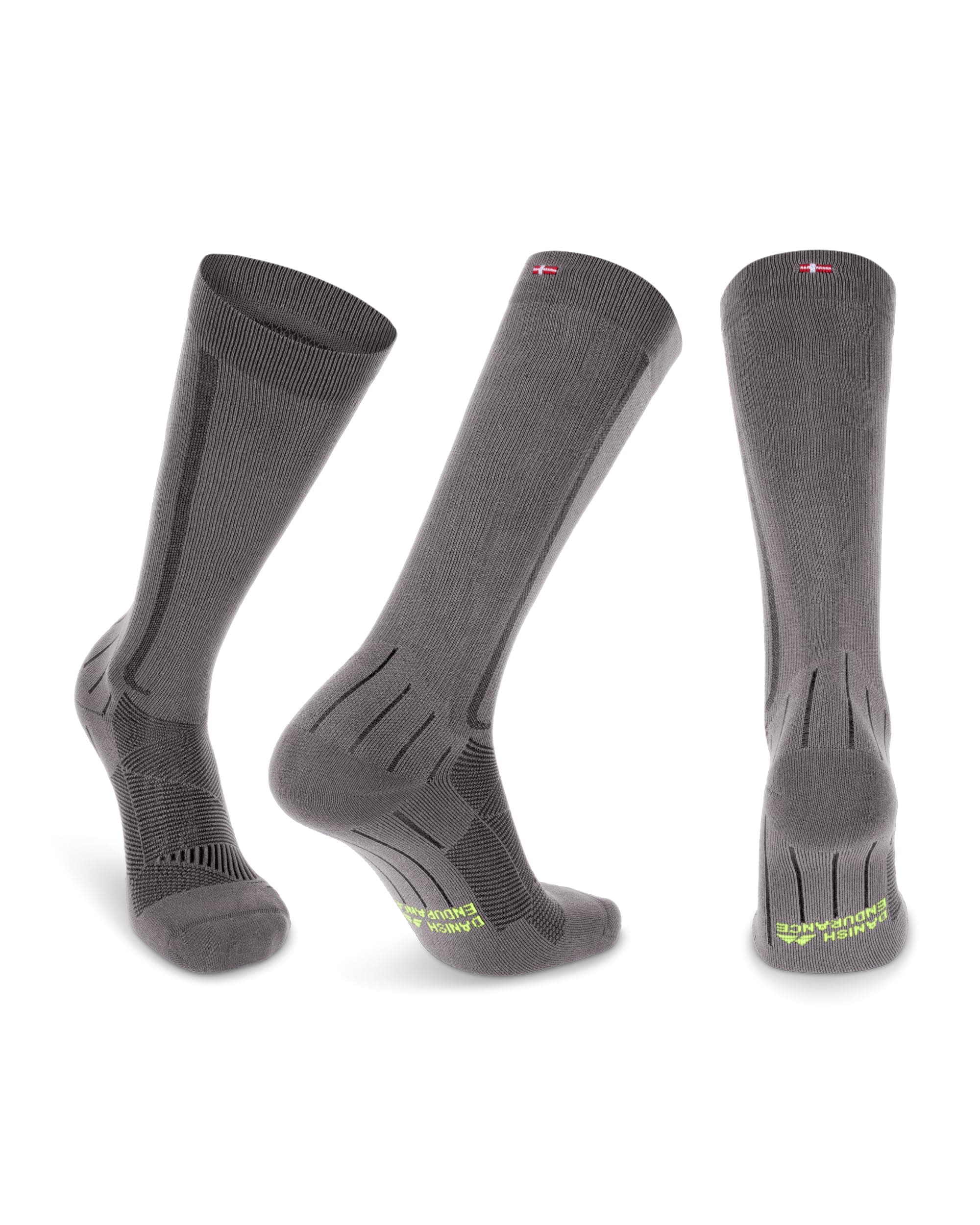 DANISH ENDURANCE 2 Paar Kompressionsstrümpfe, Sport Kompressionssocken, Stützstrümpfe, Thrombosestrümpfe, 21-26 mmHg, Unisex, für Herren & Damen