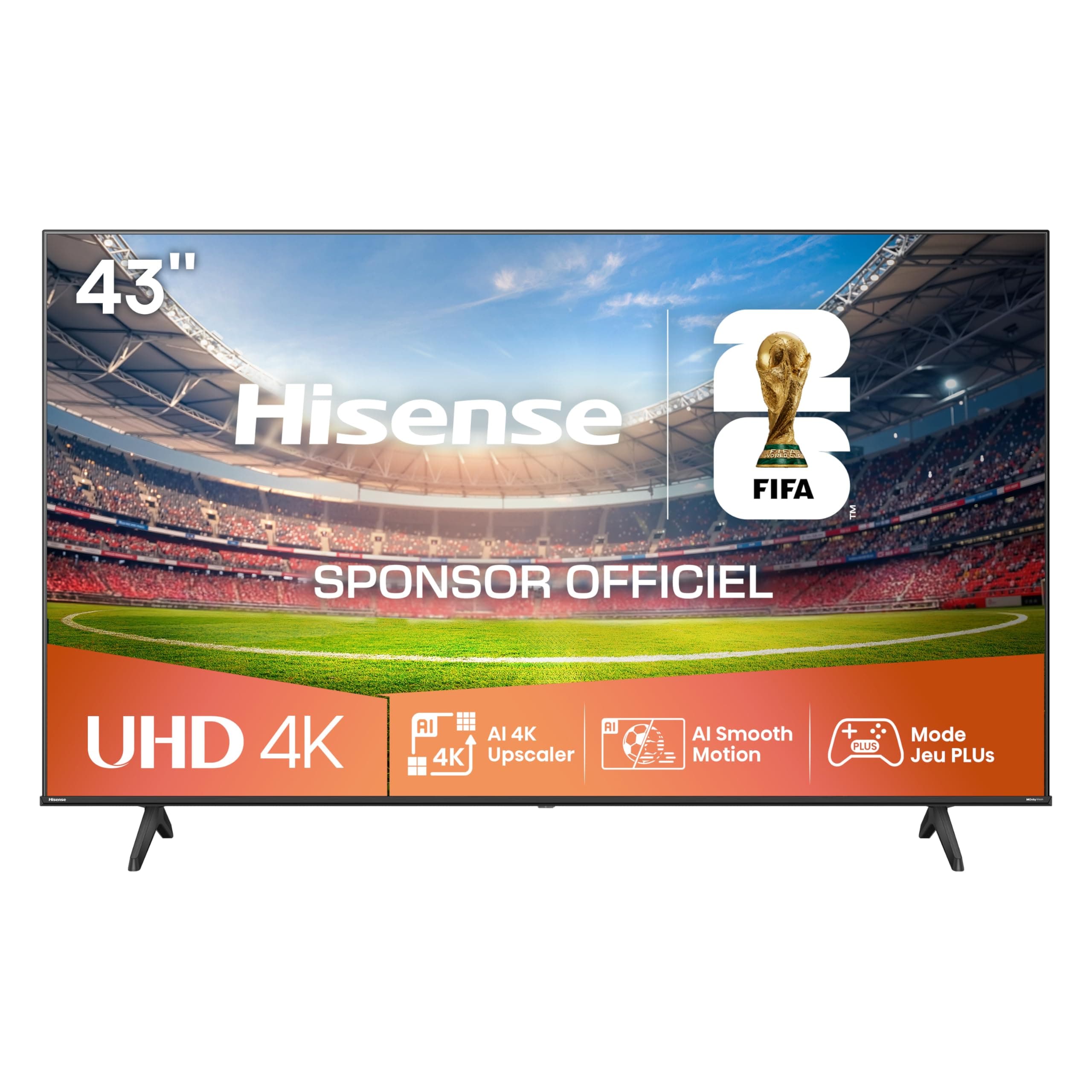 Hisense 43 inch 43A6Q 4K UHD Dolby Vision HDR VIDAA Smart TV with Youtube, Netflix, Disney+, Channel + (2025 Model)