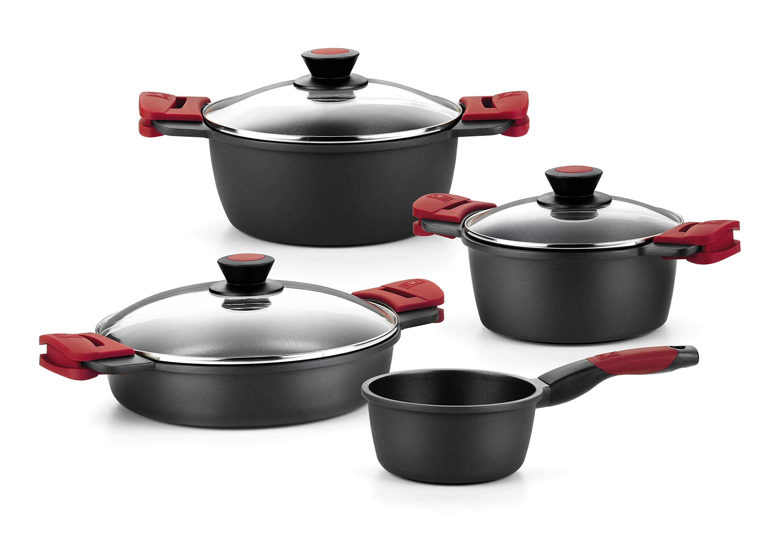 BRA Premiere | Batería 7 Piezas Aluminio Fundido Antiadherente, apta para todo tipo de Cocinas e Inducción