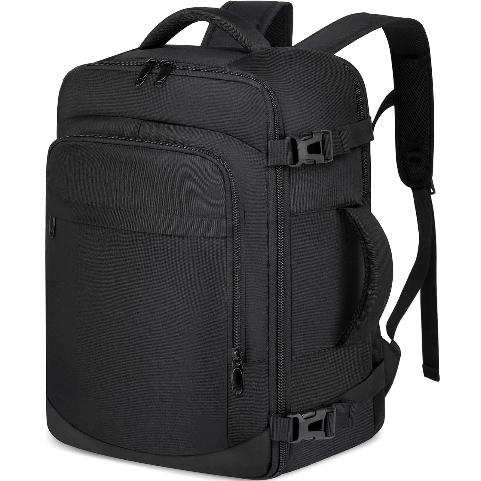 ENZOSUM Mochila Viaje Cabina Avion 40x20x25 para Ryanair Equipaje de Mano 40x20x25 Ryanair Mochila Cabina para Ryanair, Bolsa de Viaje Ryanair Mochilas Hombre Mujer para Ordenador Portátil 20L Negro