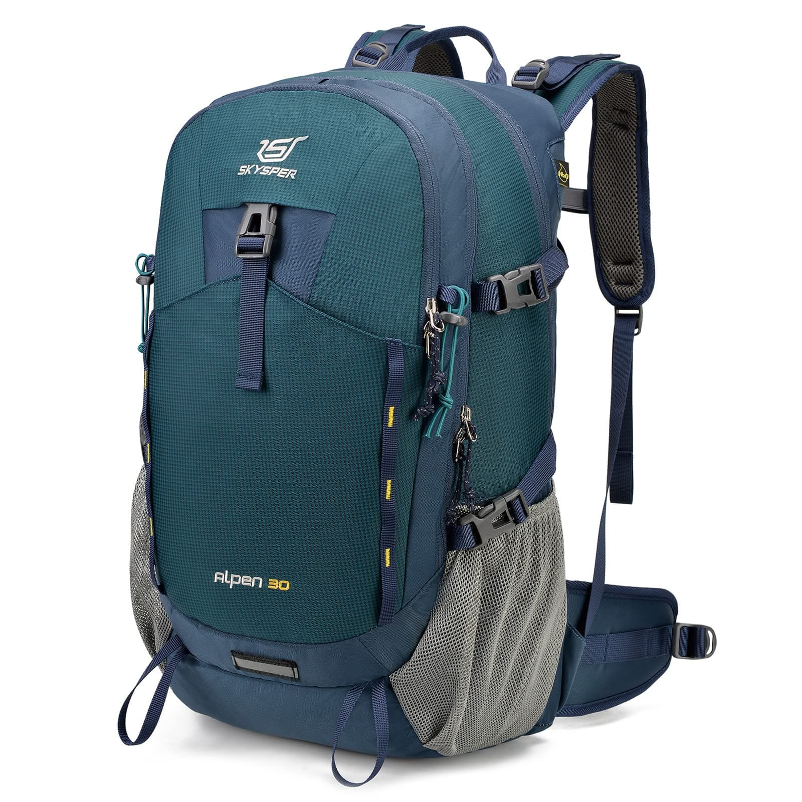 SKYSPER Zaino da Hiking Professionale 30L, Zaino da Trekking Impermeabile con Copri Pioggia Zaino con Ventilazione Posteriore per Escursioni Viaggi Campeggio