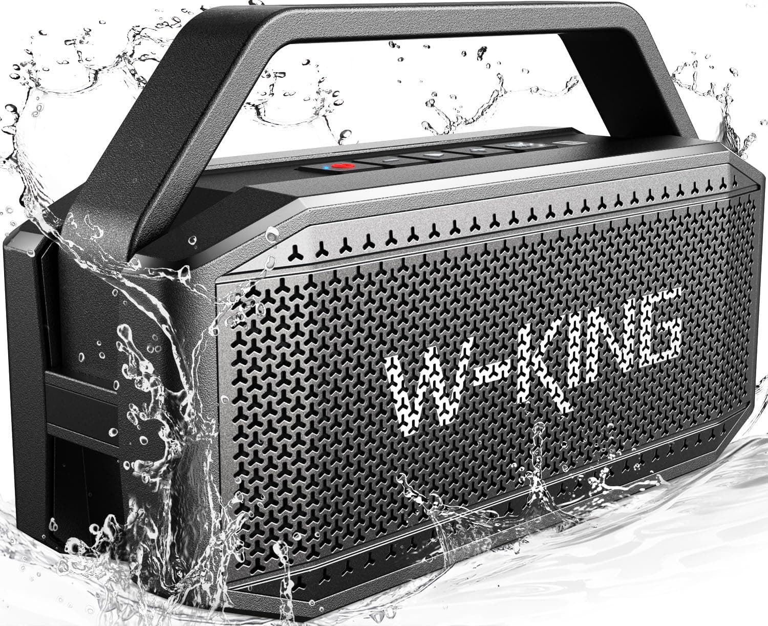 W-KING Enceinte Bluetooth Puissante, 60W(100W Peak) Portable Haut-Parleur Bluetooth étanche Chantier sans Fil, Basses Profondes/Batterie externe/appairage/40H/TF/AUX/EQ, Grand Fête Extérieur Boombox
