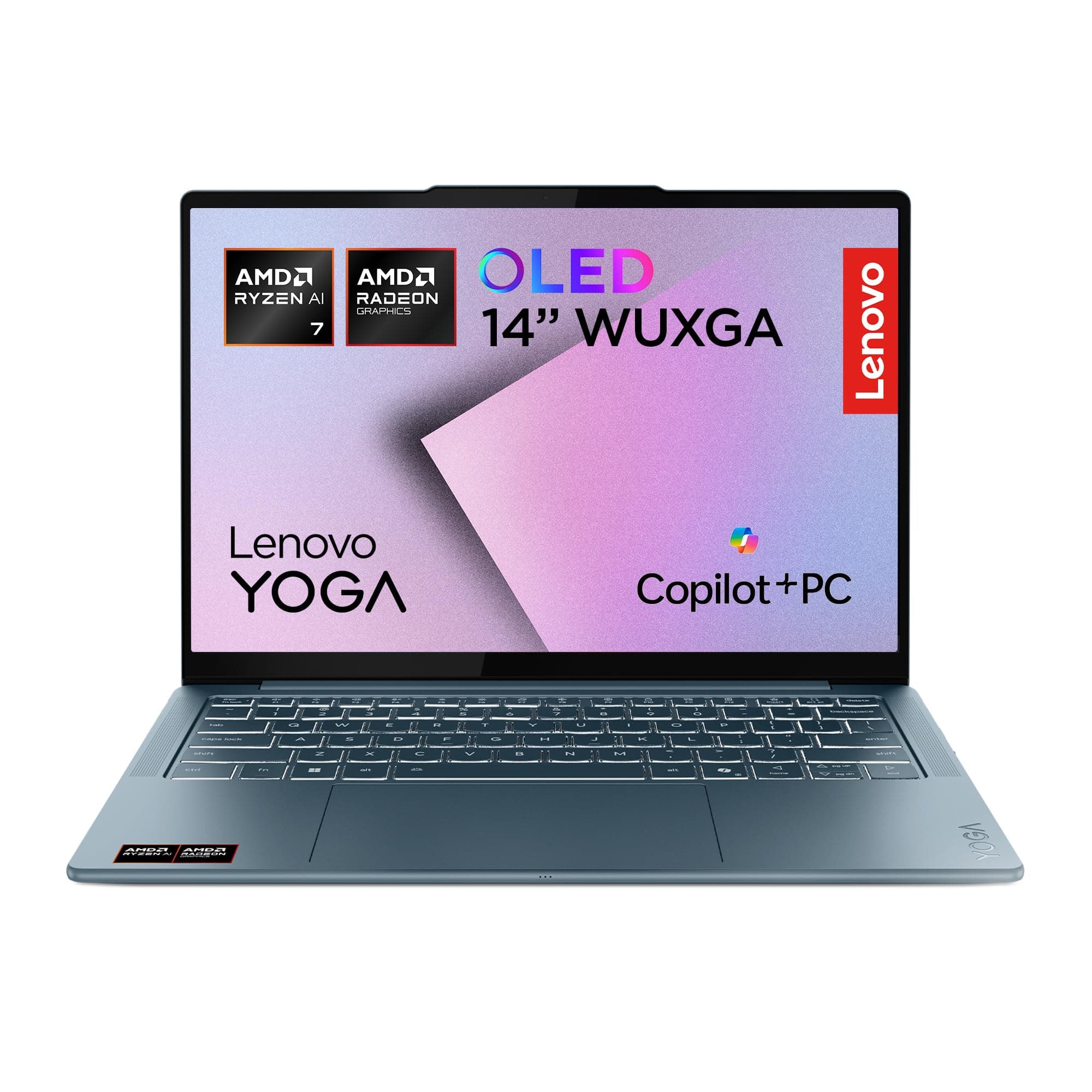Lenovo Yoga Slim 7 14AKP10 - Ordinateur Portable 14'' WUXGA (AMD Ryzen AI 7 350, RAM 32Go, SSD 1Tb, IAMD Radeon 860M Graphics,Windows 11 Home) Clavier rétroéclairé AZERTY FR - Tidal Teal