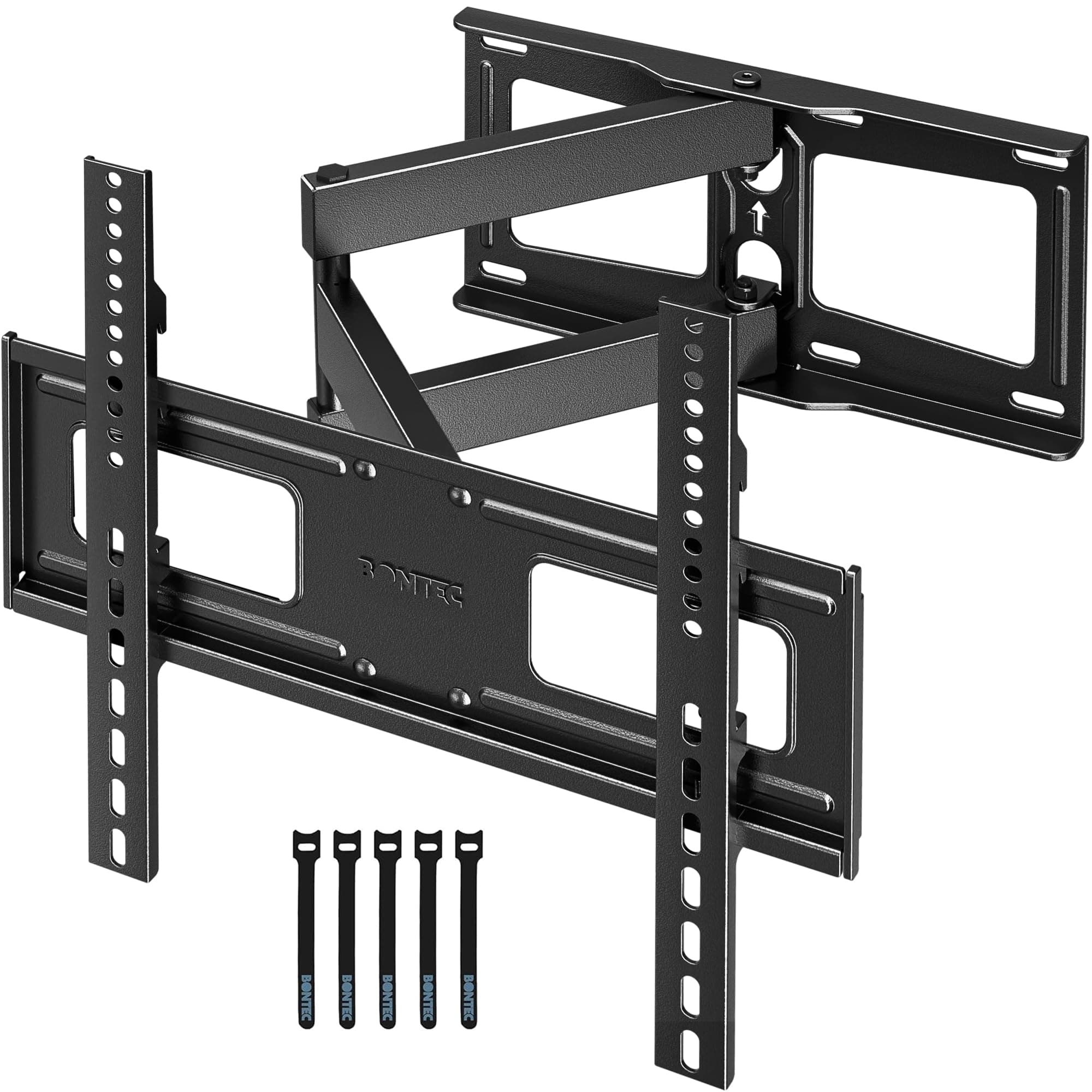 BONTEC Soporte TV Pared para Television LCD LED de 26 a 60 Pulgadas, Soporte Television Pared con Giro, Inclinación y Extensión de 80 a 500 mm, hasta 40 kg, Máx VESA 400x400