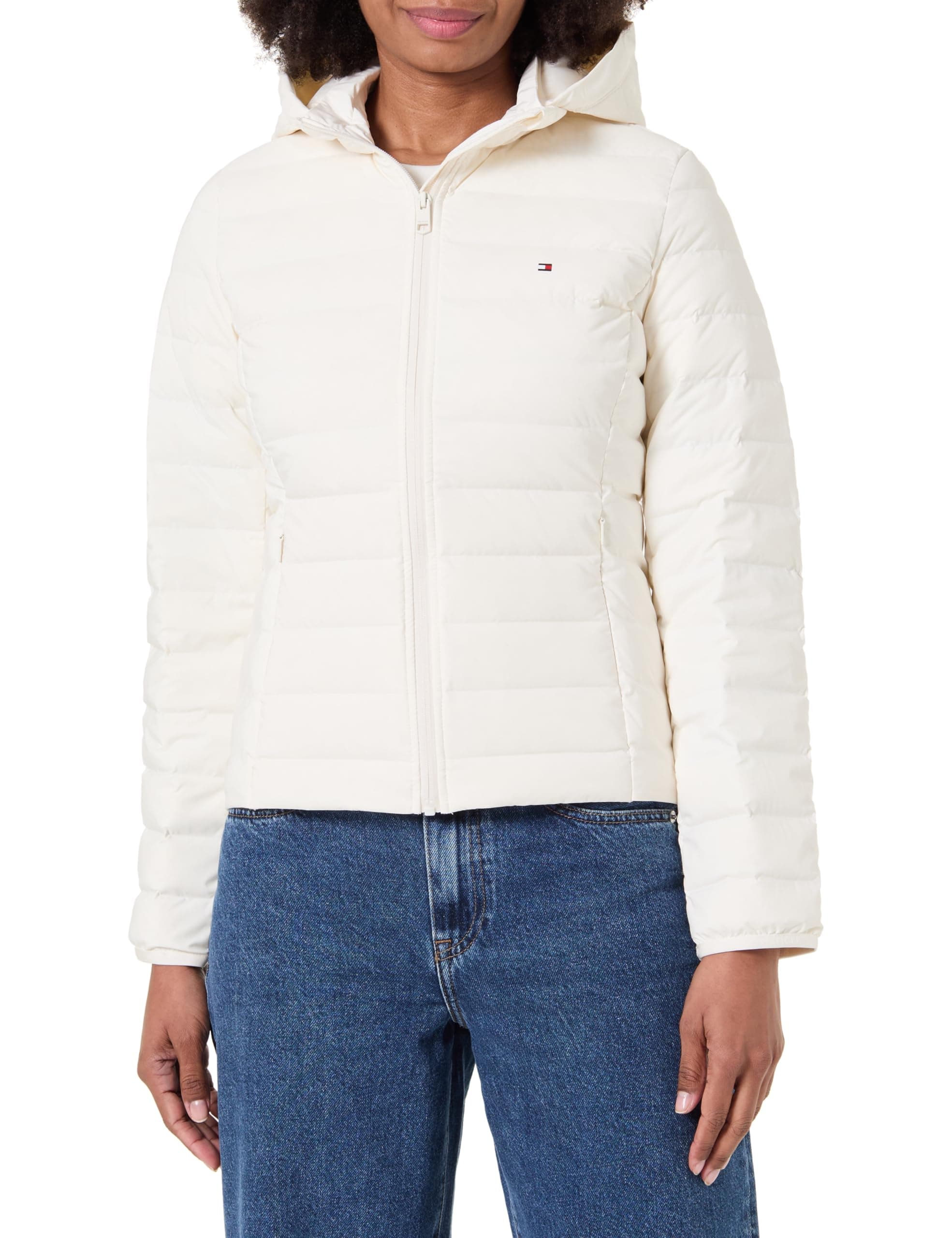 Tommy Hilfiger Damen Stretch Nylon Lw Down Jacket Ww0ww47753 Pufferjacke (1er Pack)