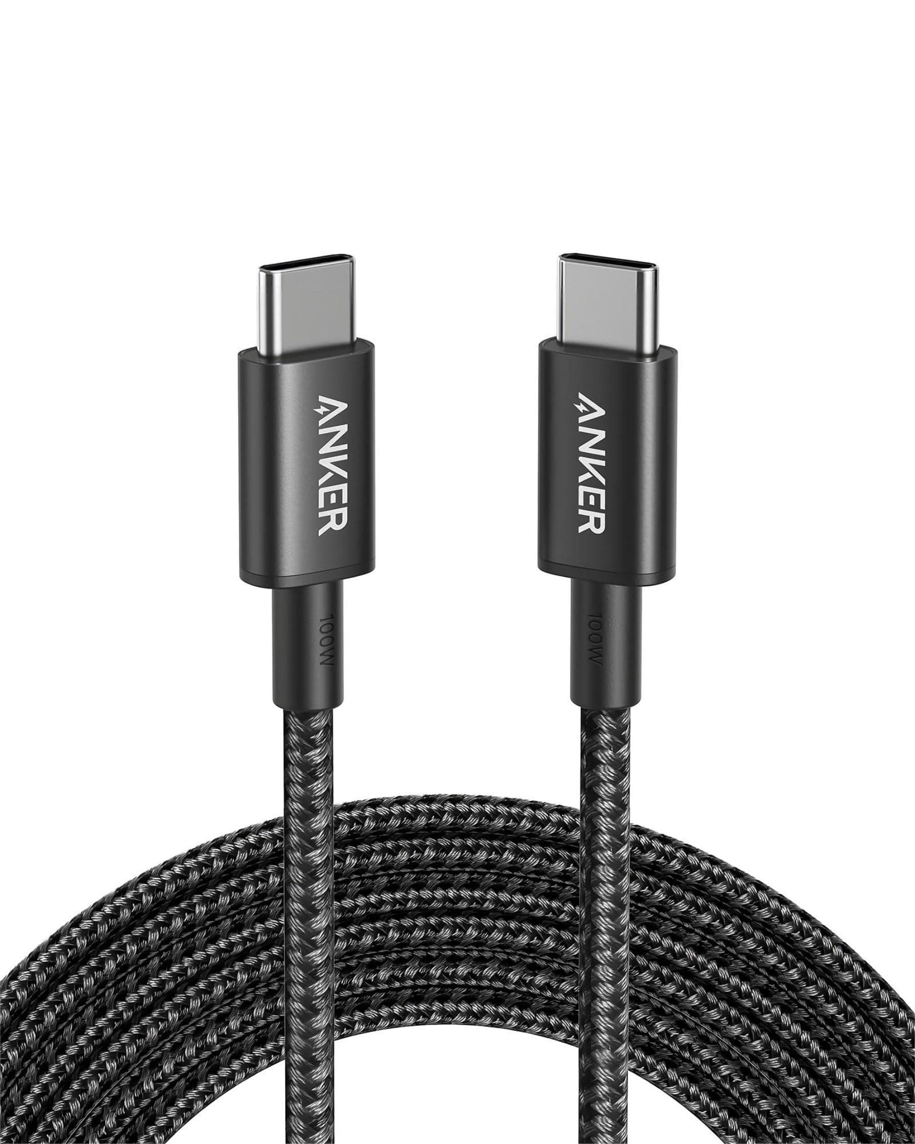 Anker USB C Kabel 3m, 100W Schnellladekabel USB C auf USB C Kabel, PD 3.0 Ladekabel USB C für iPhone 17 Pro Max/16/15 Serie, Samsung Galaxy S25/S24, MacBook Pro/Air, iPad Pro/Air, Pixel Switch LG