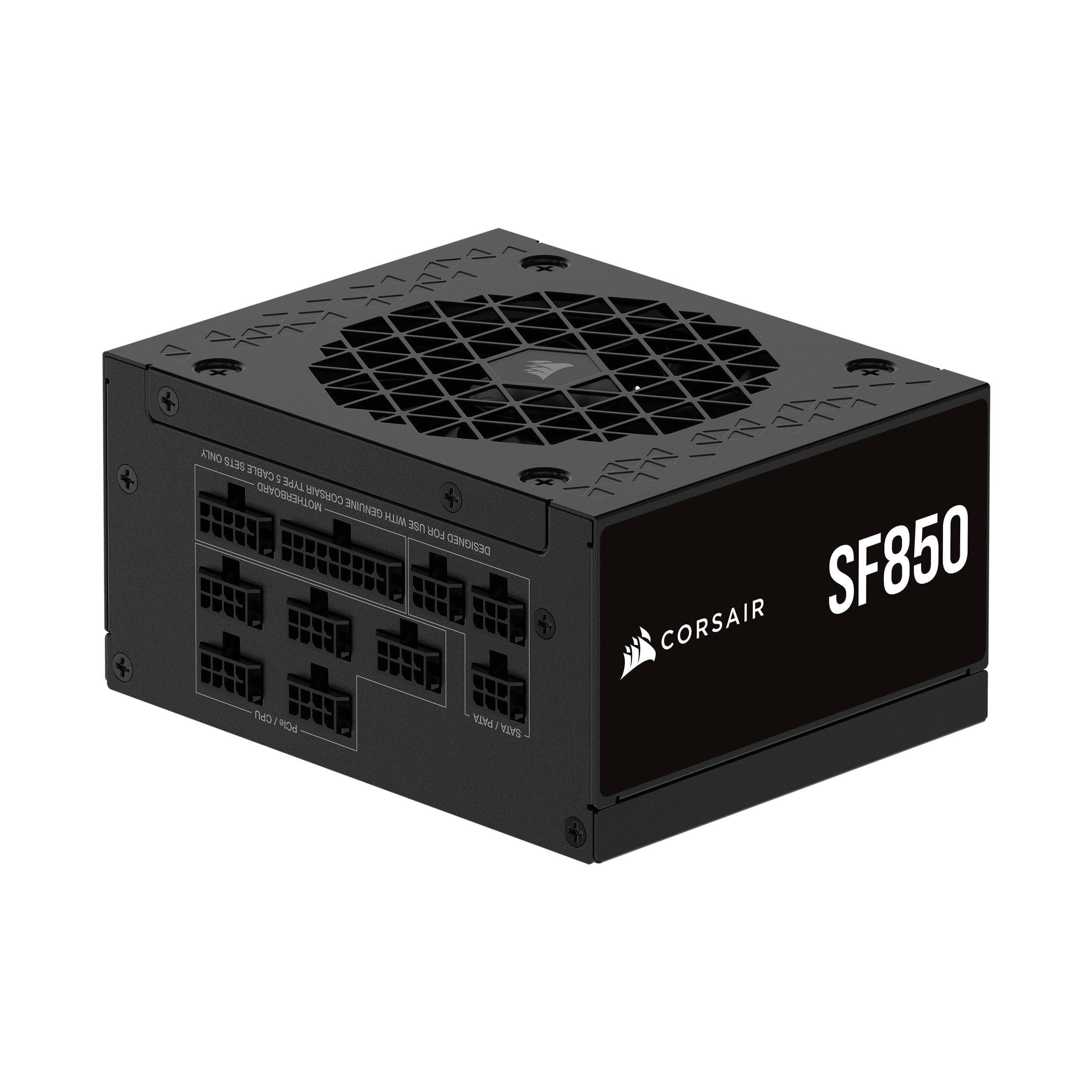 CORSAIR SF850 (2024) Vollständig Modulares Geräuscharmes 80 PLUS Platinum ATX-Netzteil – ATX 3.1-Kompatibel – PCIe 5.1-Fähig – SFX-to-ATX-Halterung im Lieferumfang Enthalten – Schwarz