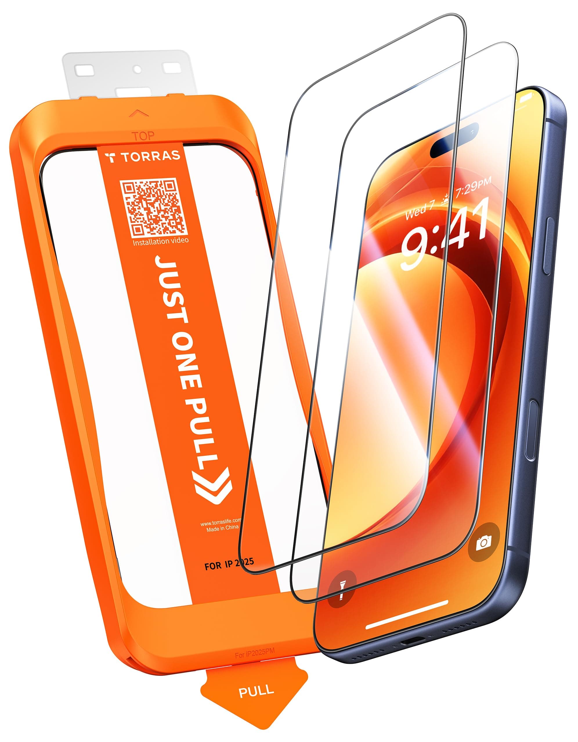 TORRAS für iPhone 18 Pro Max für Panzerglas 9H+, Auto-Montage, 2 Stück | [Full Screen&Stoßfest]Exklusive Schutzfolie für iPhone 18 Pro Max Folie, Anti-Fingerabdruck,Auto-Montage,hüllenkompatibel