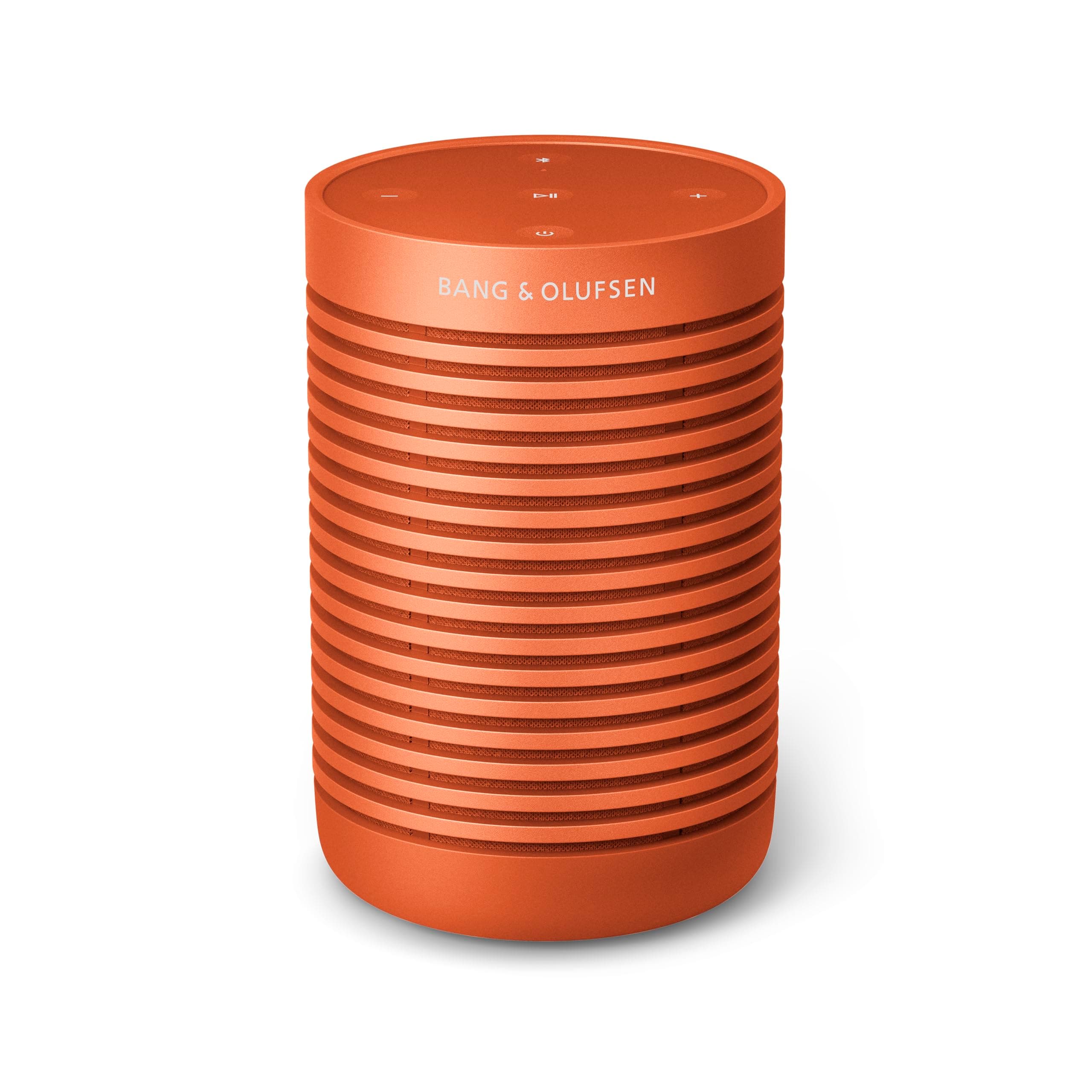 Bang & Olufsen Beosound Explore – Altavoz Bluetooth portátil Resistente al Agua IP67, Altavoz inalámbrico Potente, pequeño, Exterior, Camping y Viaje, Sonido 360º, hasta 27h de batería-Bonfire Orange