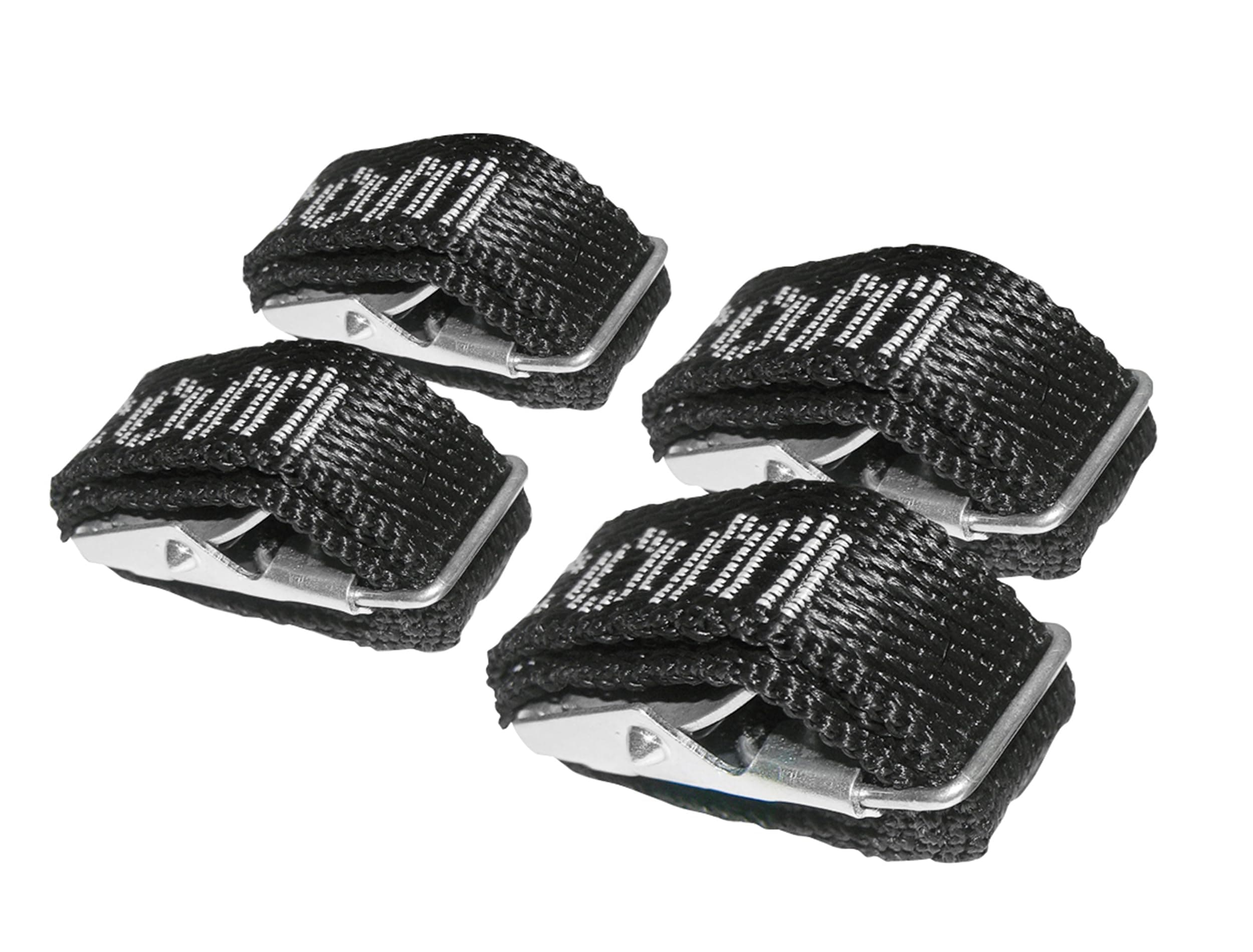 EUFAB 12011 Textilspanngurte, 4er-Set, Gurtlänge: 40 cm, Schwarz