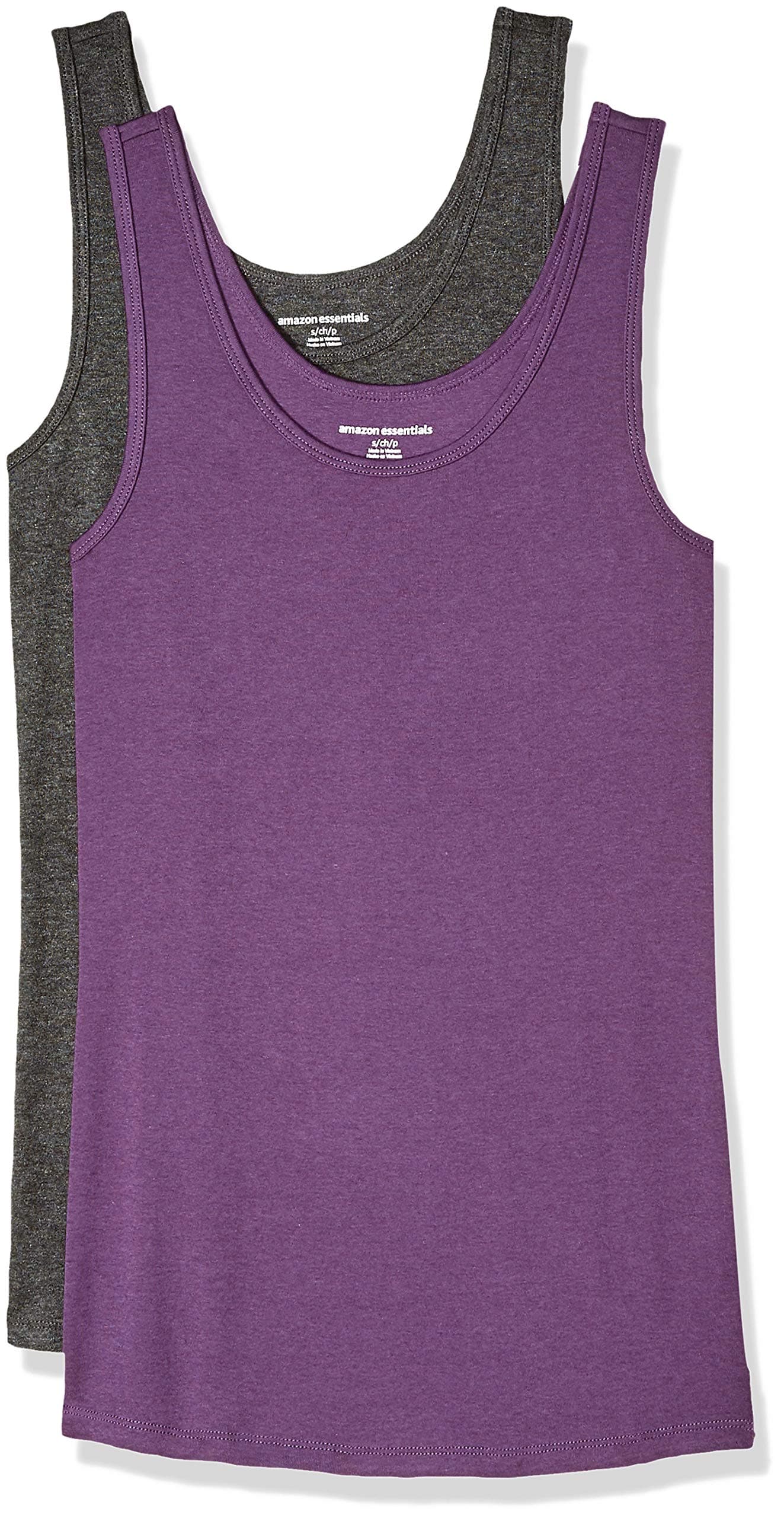 Amazon Essentials Damen Tanktop, Schmale Passform, 2er-Pack