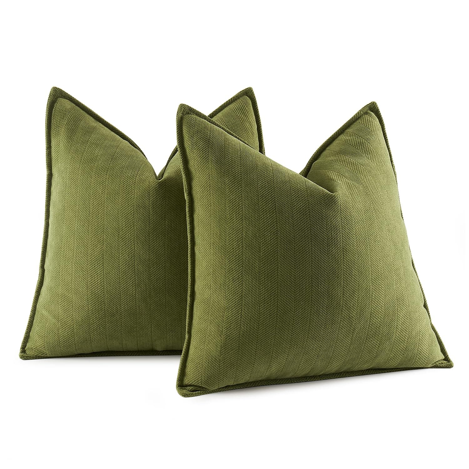 MIULEE 2er Kissenbezug 40x40 Matcha Grün Chenille Kissenbezüge Kissenhülle Sofakissen dekokissen zierkissen Elegantes Design für Couch Sofa Wohnzimmer