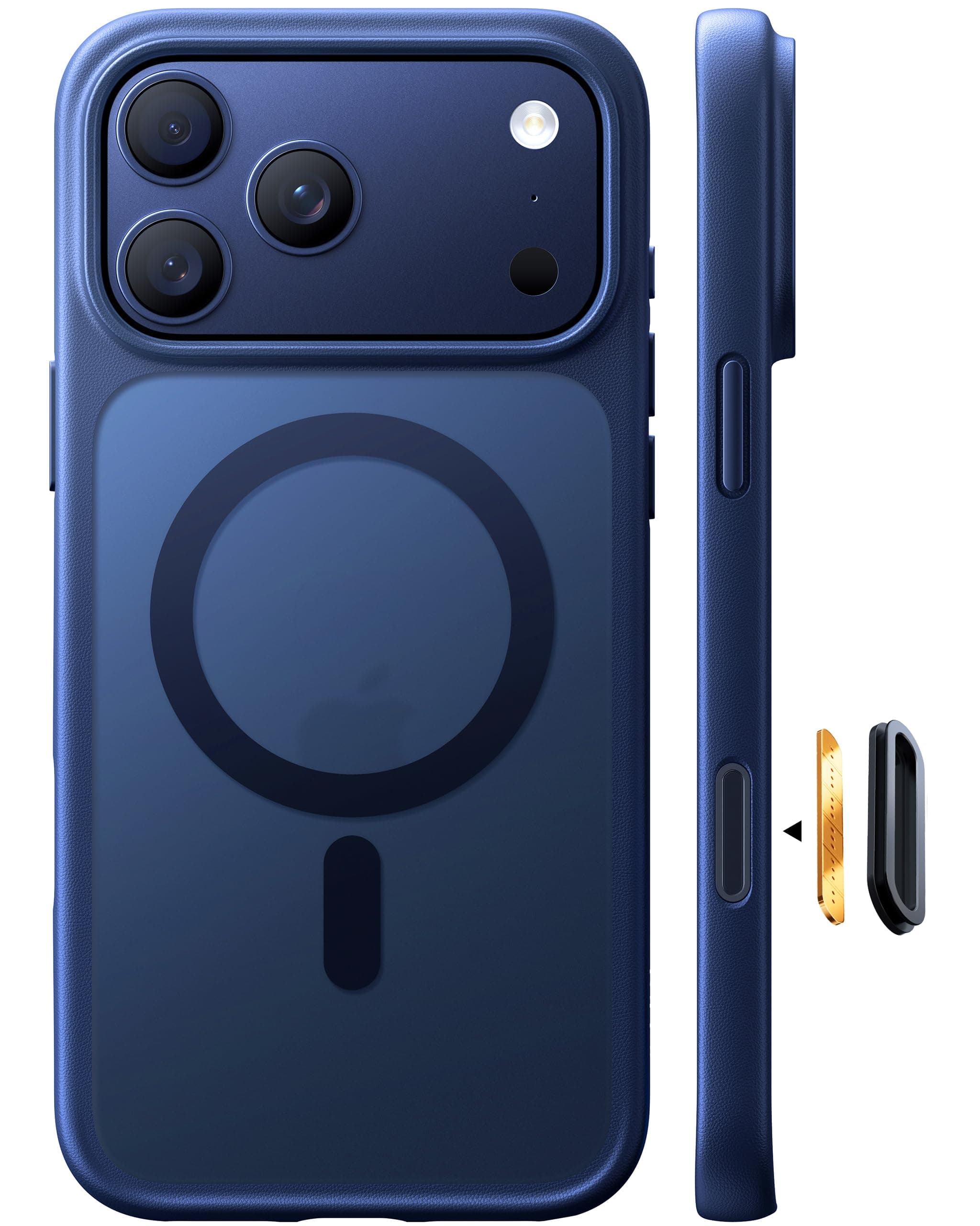 TORRAS Guardian-Mag für iPhone 17 Pro Max Hülle für MagSafe (TOP Magnetkraft & Militärschutz) mit Kamerasteuerung Schutzhülle Stoßfest Kratzfest Dünn Handyhülle für iPhone 17 Pro Max Case Matt Blau