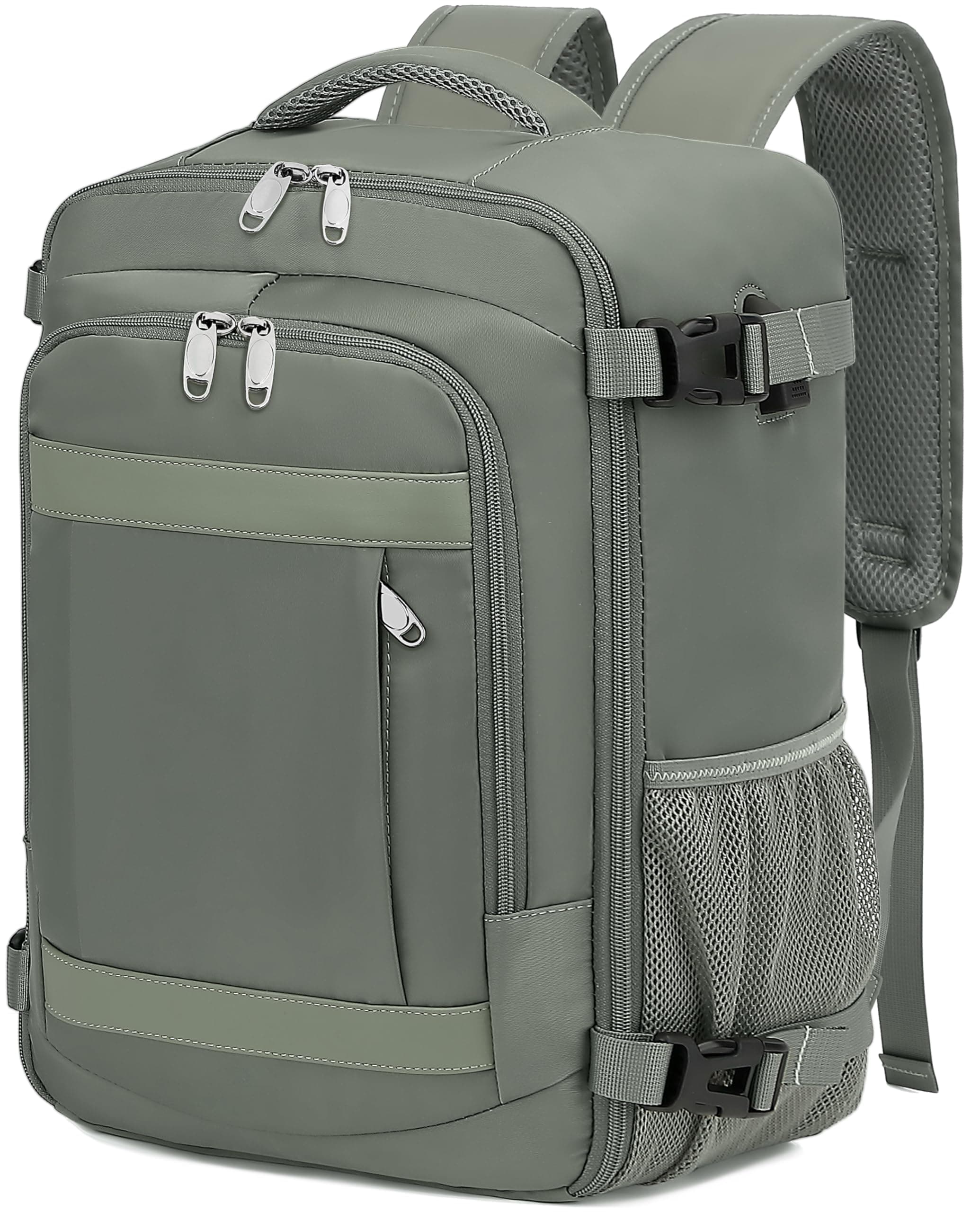 KLOSTAIN Zaino da Viaggio Easyjet 45x36x20 Zaino da Viaggio Aereo Bagaglio a Mano 30L Borsa da Cabina per Uomo e Donna da Lavoro e Scuola Trekking,14 Pollici Porta PC Verde