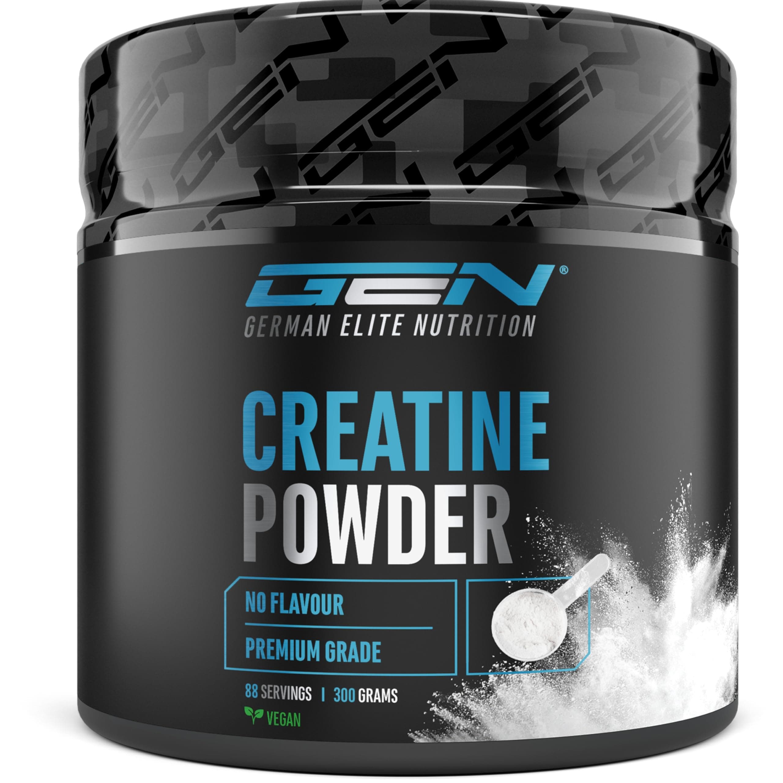 Creatin Pulver - 300 g - Creatine Monohydrat Pulver - Optimale Löslichkeit & mikrofein - Vegan - 88 Anwendungen - German Elite Nutrition