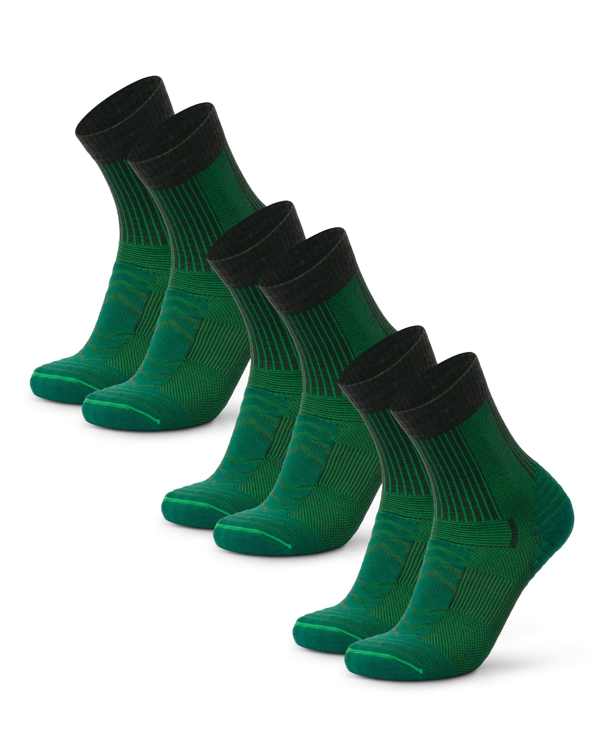 DANISH ENDURANCE Leichte Merino Wolle Wandersocken, Warme Wollsocken, Thermo Merino Socken, Gepolstert, Atmungsaktiv & Anti-Blasen, Unisex, für Herren & Damen, 3 & 5 Paar