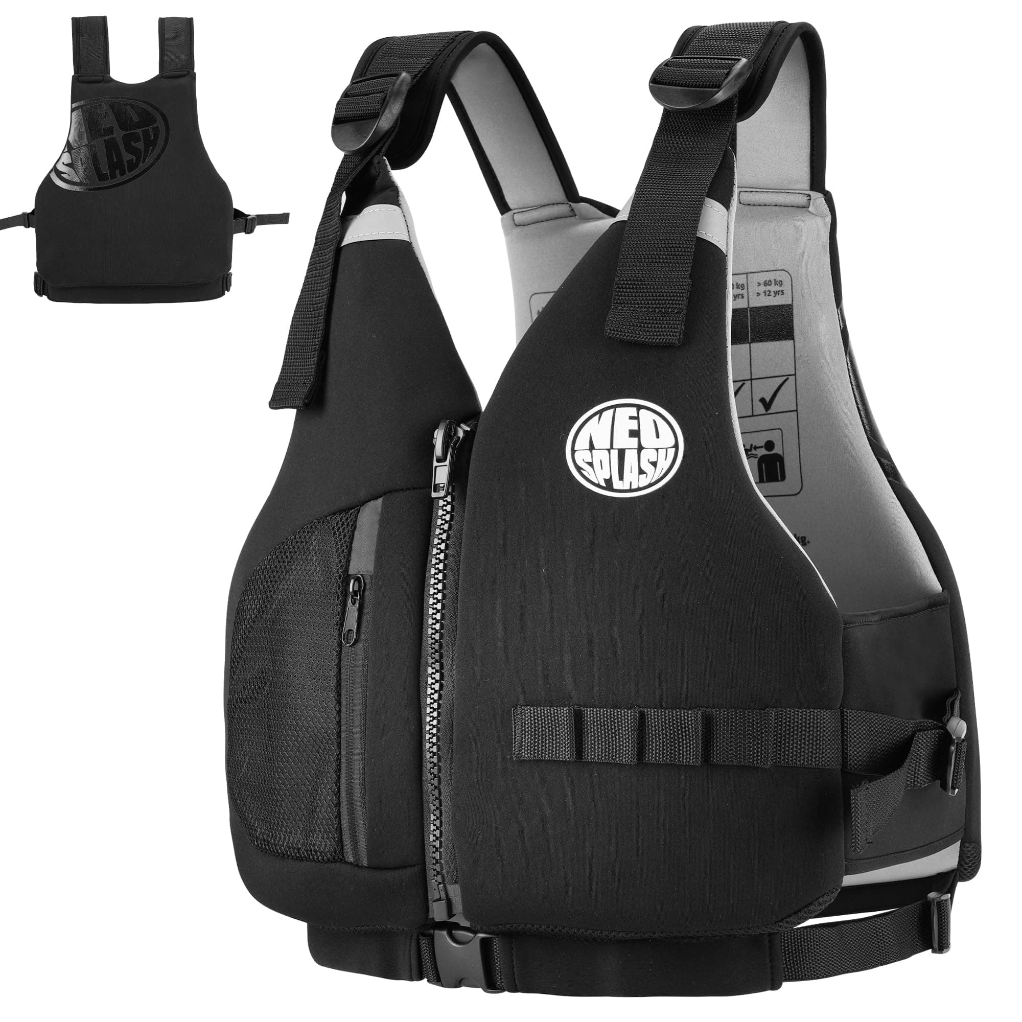 Aide à La Flottabilité Adulte, Gilet Solide Idéal pour Les Sports Nautiques, Kayak, Sup, Bateau, Plongée en Apnée