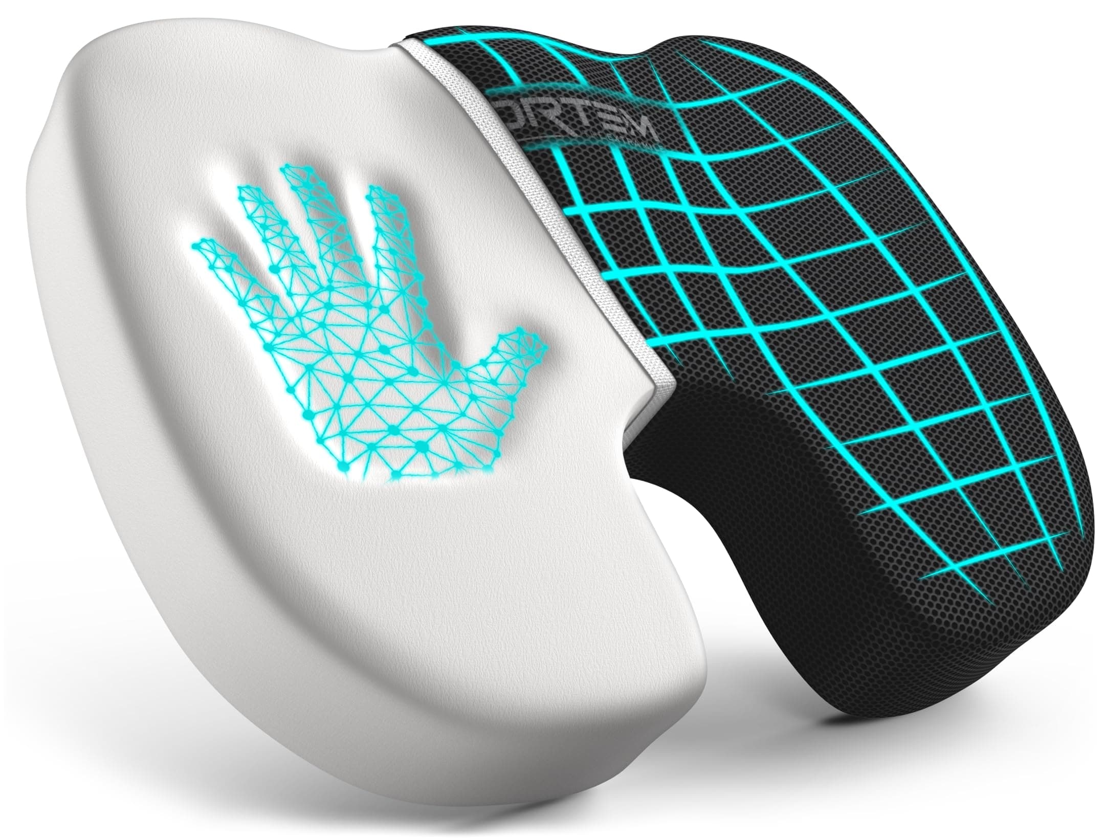 FORTEM Cojin Silla Oficina, Almohada En Forma De U, Cojín de Espuma Viscoelástica, Almohada Antideslizante para Sentarse en Gaming, Cojin Asiento Coche, Funda Lavable