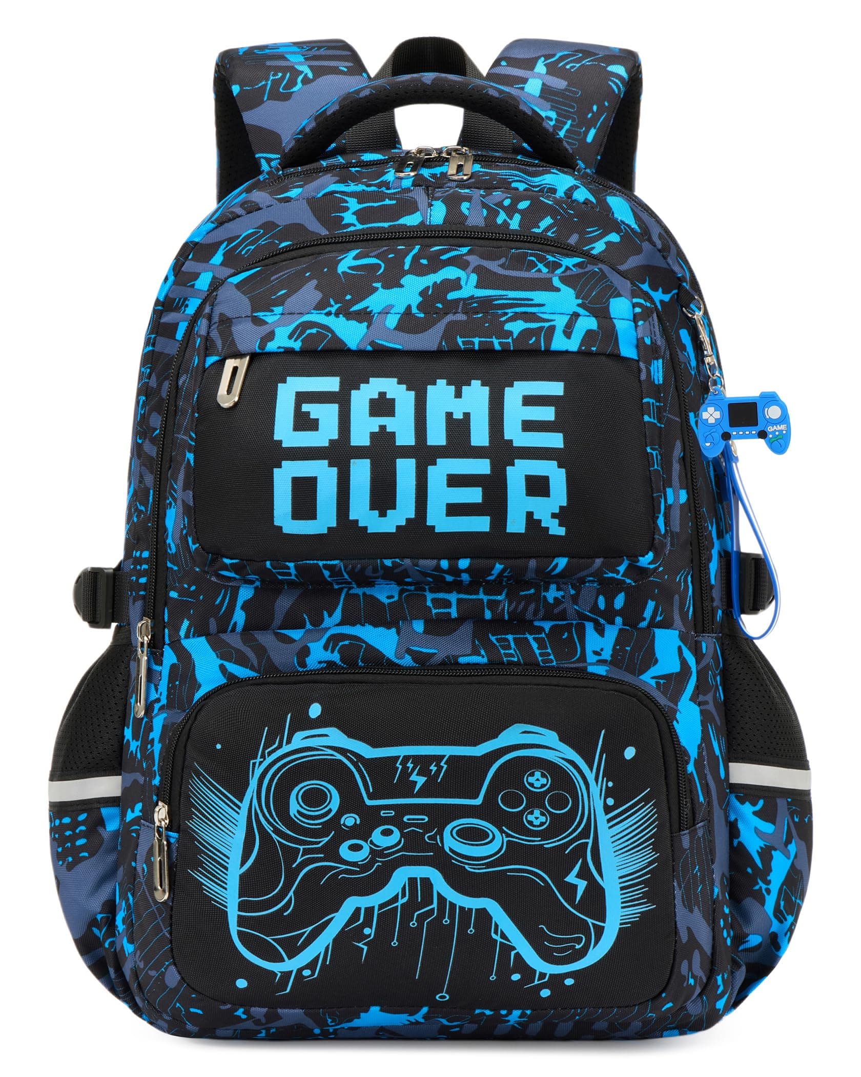 Amythe Mochila Escolar Niños 8 a 12 Años Luminosa Reflectante Ligero, Azul | Impermeable Ergonómico Transpirable Azul Daypack Multi-Bolsillos Espacioso Resistente para Colegio Viaje Excursión