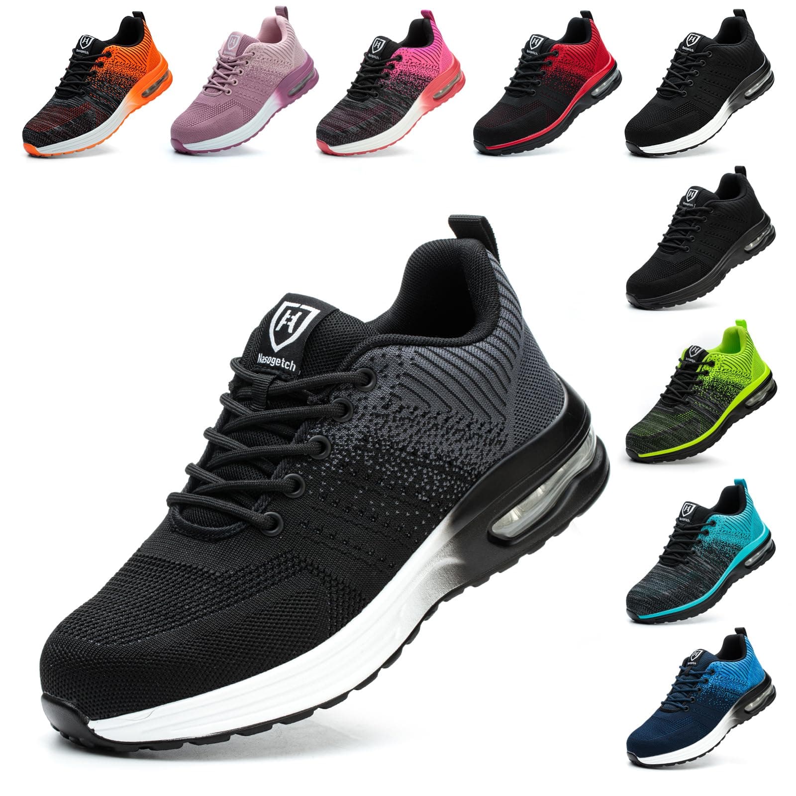Baofular Scarpe Antinfortunistiche Uomo Donna Leggere Scarpe da Lavoro Comode Scarpe Sicurezza Antiscivolo Traspiranti