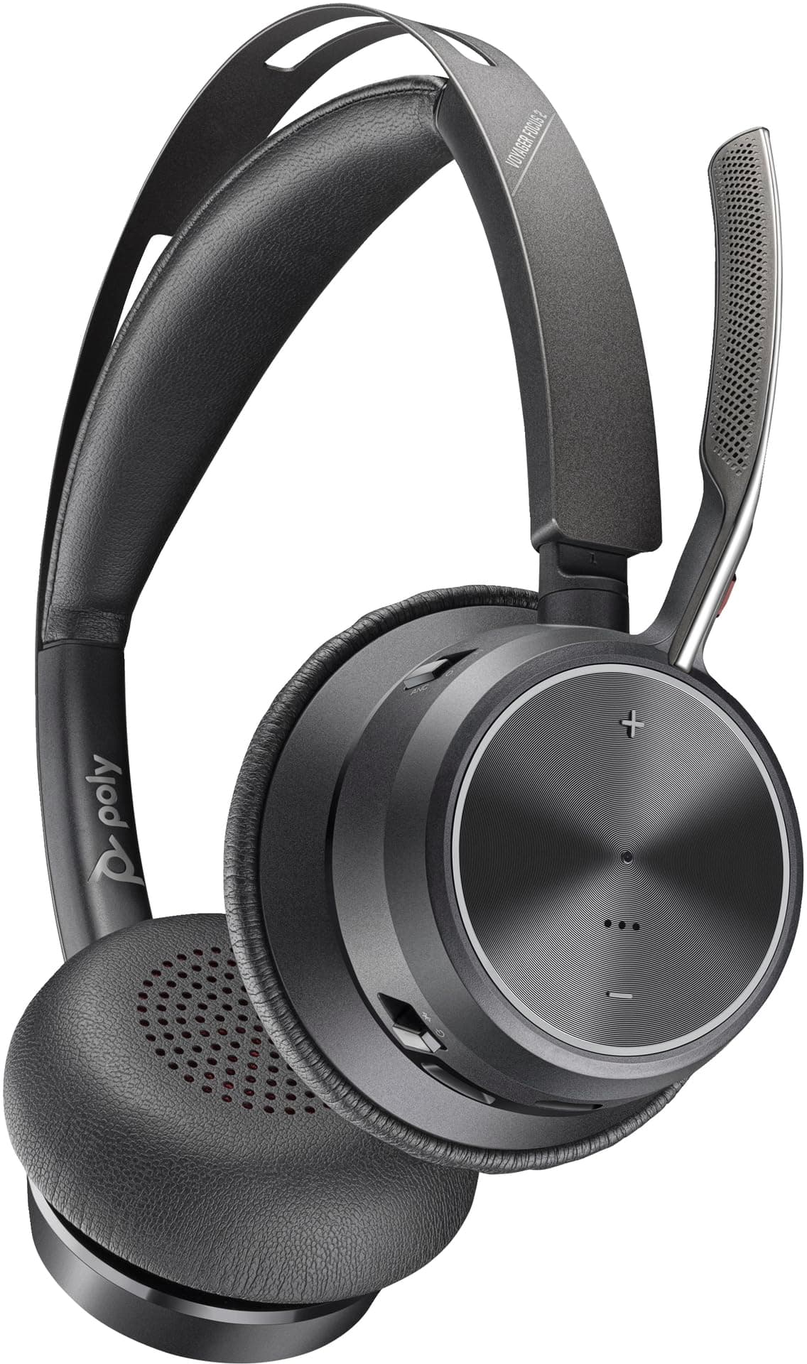 Poly Voyager Focus 2 USB-C-C Headset USB-C/A Adapter Customer Special 1- Active Noise Canceling (ANC) - Connect PC/Mac/Mobile Via Bluetooth - Black