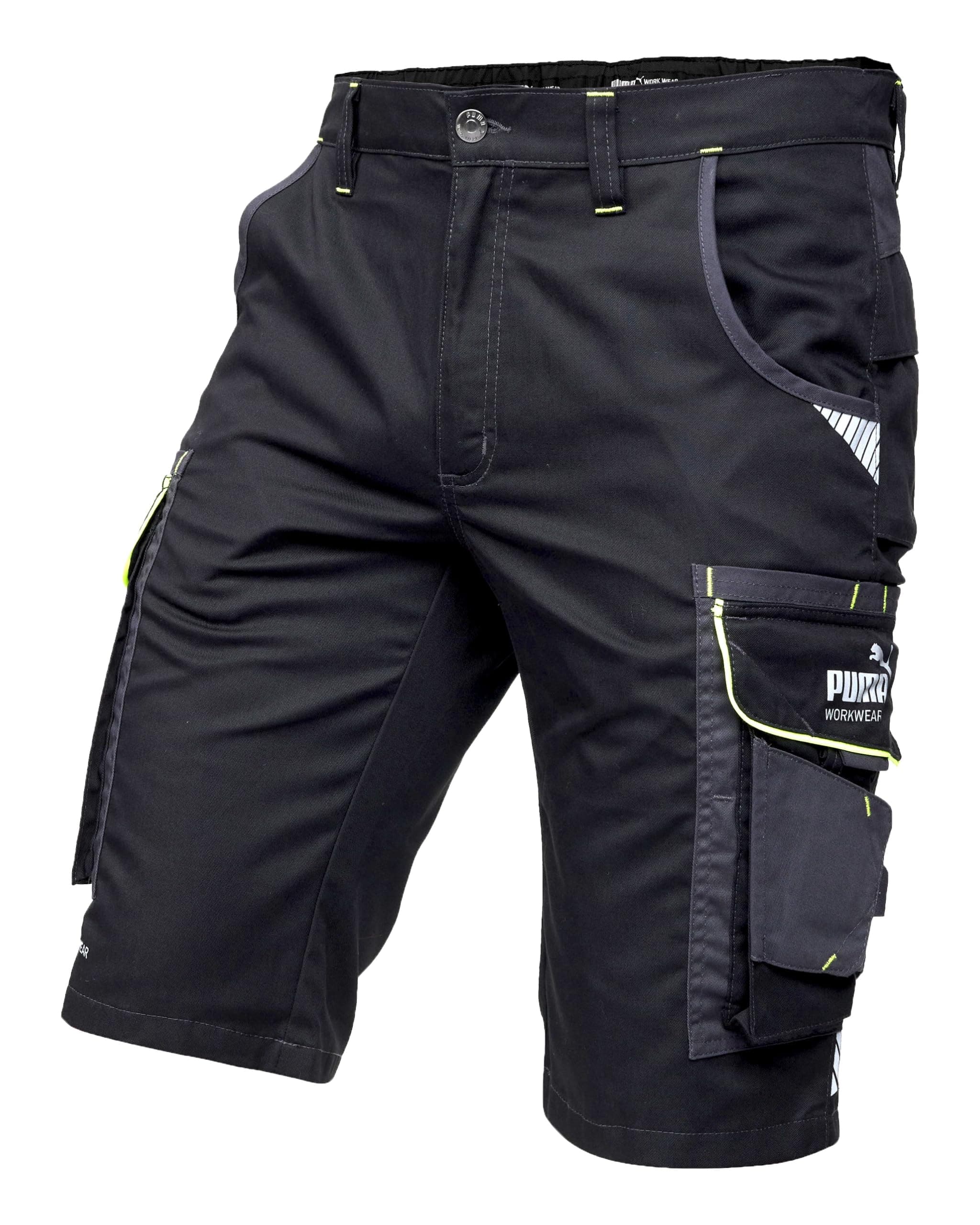 PUMA Workwear Precision X Arbeitsshorts - Kurze Arbeitshose Herren - Robustes, Flexibles Material - Viele Taschen und Reflektoren - Bequeme Passform - Ideal für Handwerk Heimwerk und Baugewerbe