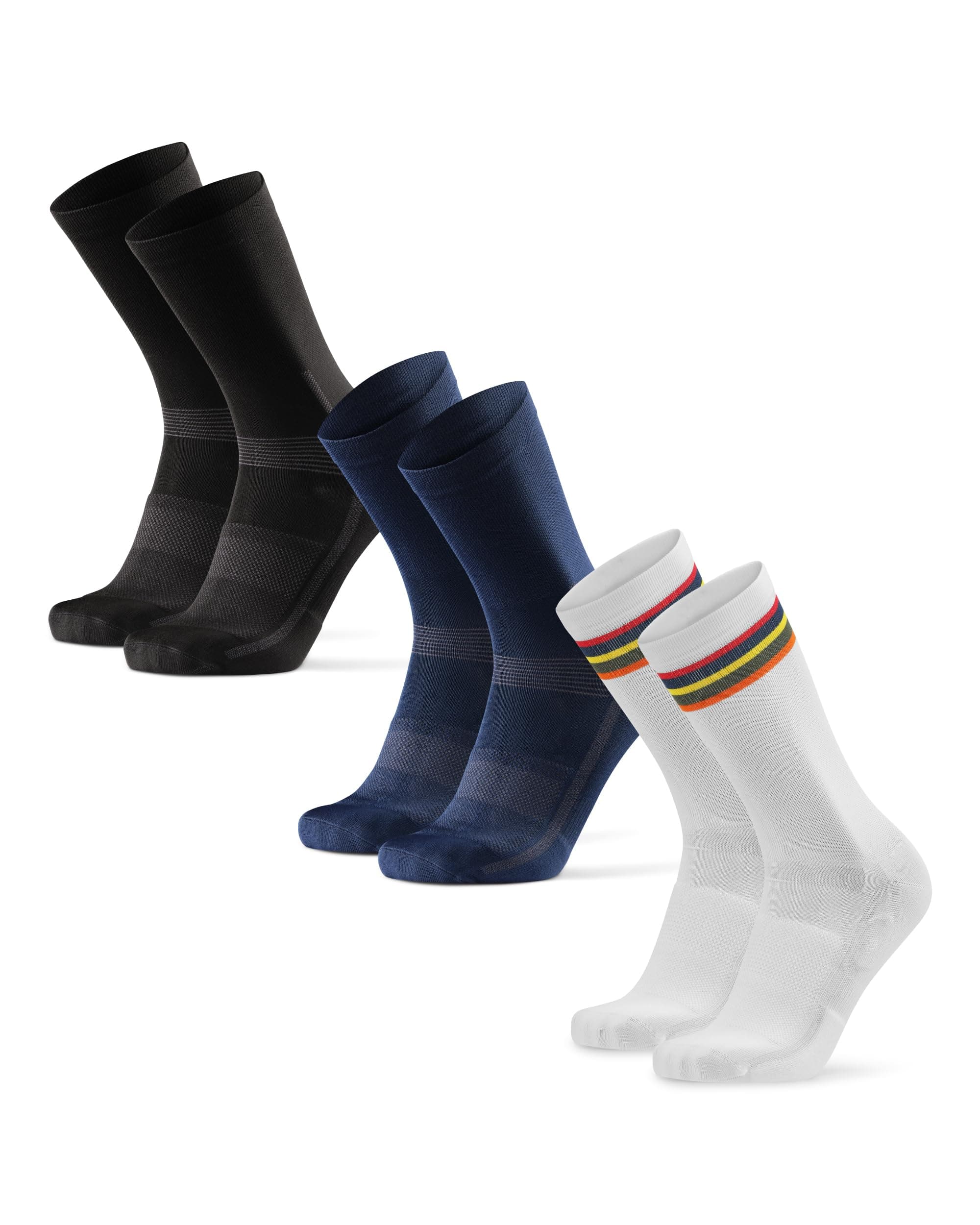 DANISH ENDURANCE Calzini Uomo Ciclismo, Traspiranti e Imbottiti, Calze Ciclismo Estive per Bici, MTB e Spinning, per Uomo e Donna, 3 o 5 Paia