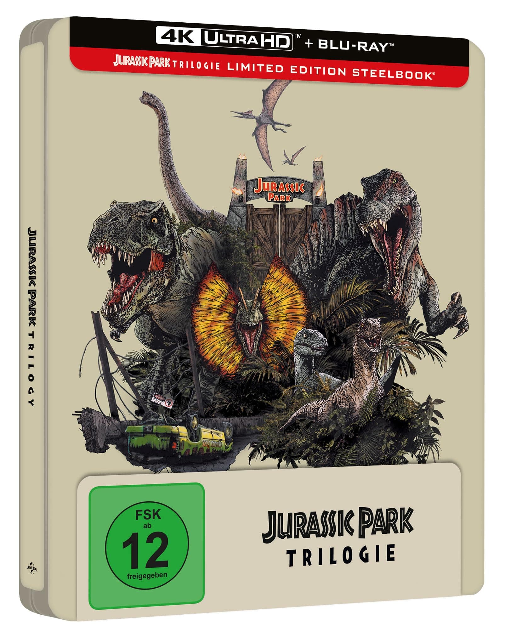 Jurassic Park - Trilogie - Steelbook (4K Ultra HD)