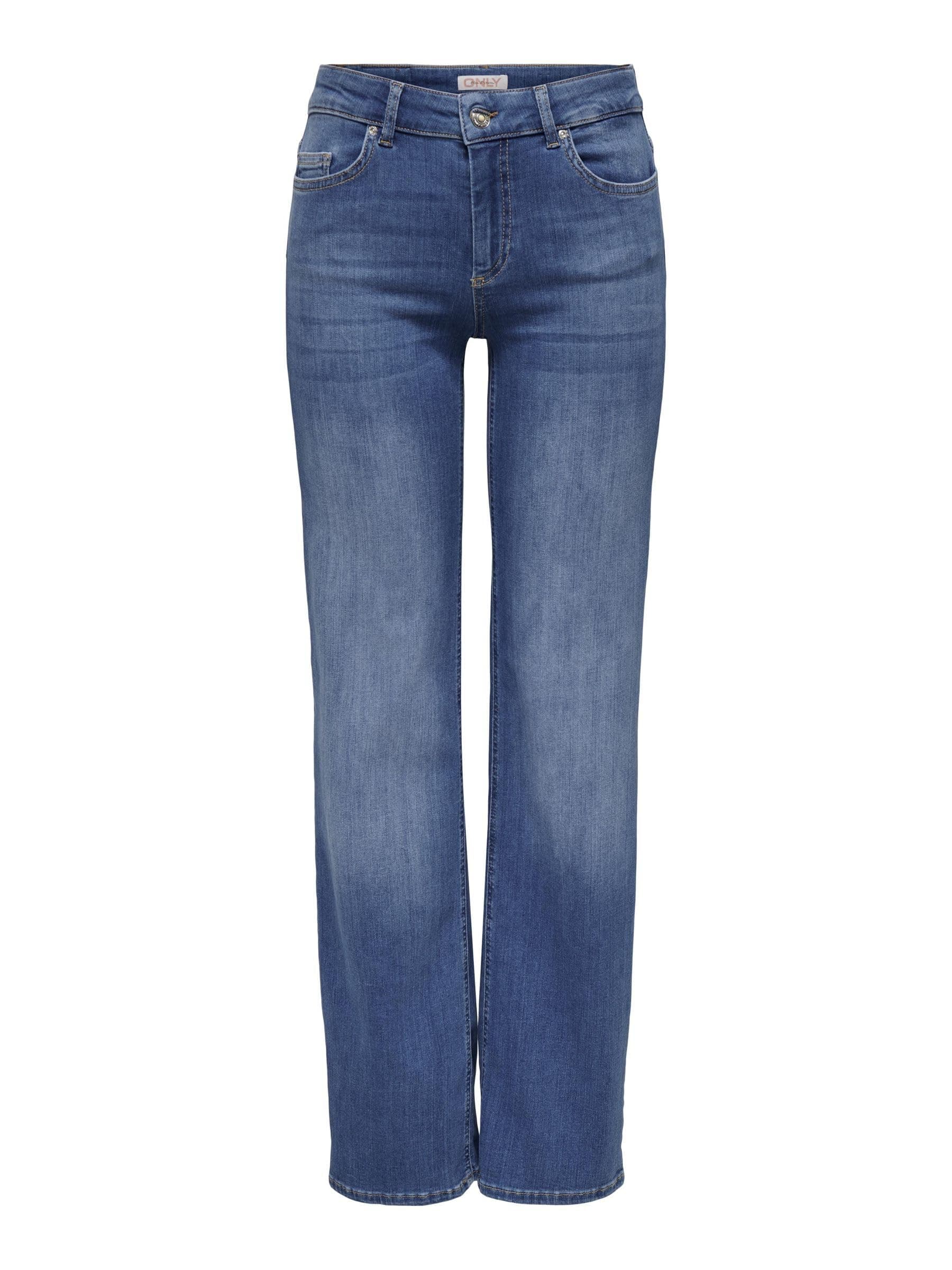 ONLY Female Straight-Fit Jeans ONLBLUSH Mittlere Taille Gerade geschnitten Jeans