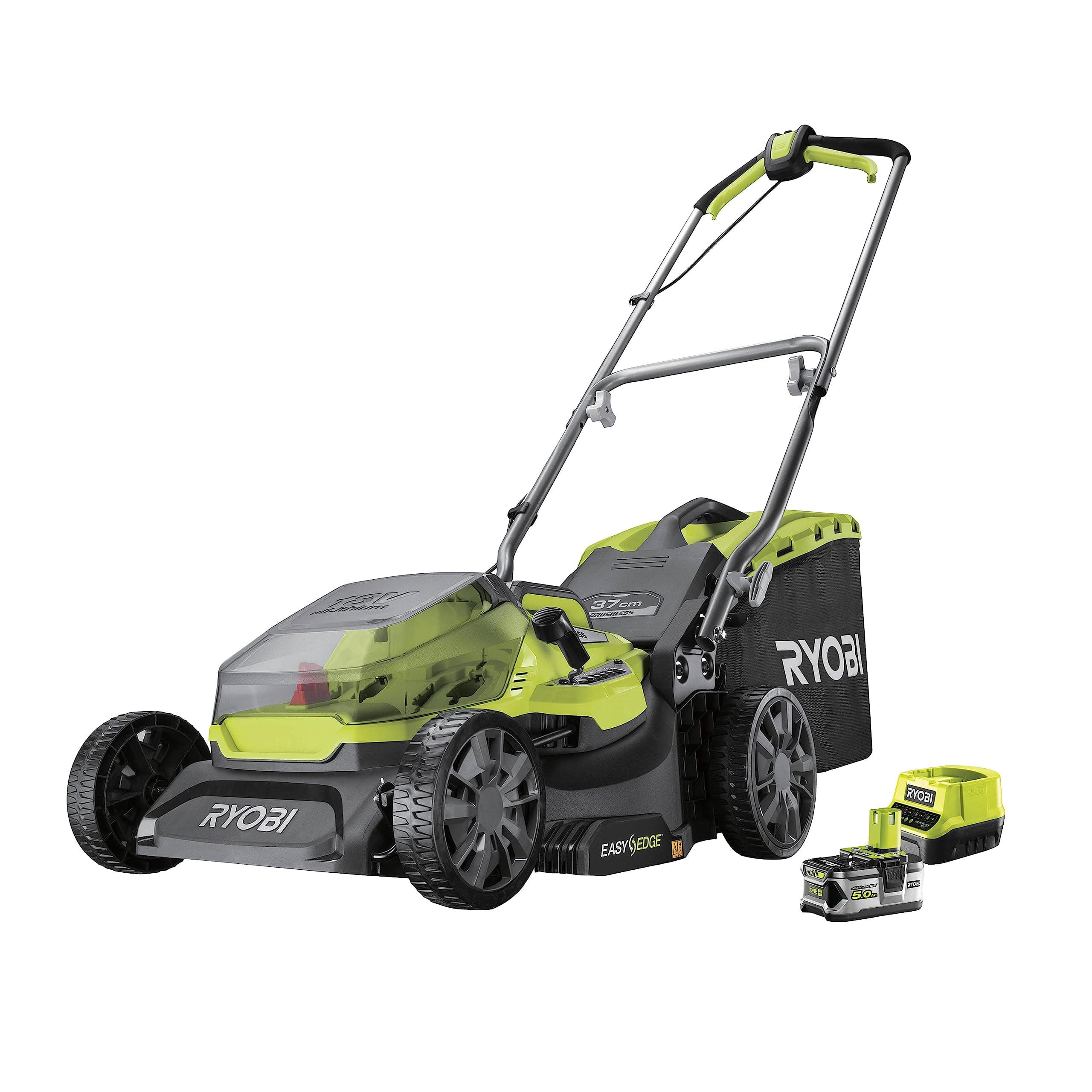 Recortadora sin escobillas RYOBI LithiumPlus 18V 37cm - 1 bater�a 5.0 Ah - 1 cargador r�pido - RY18LMX37A-150