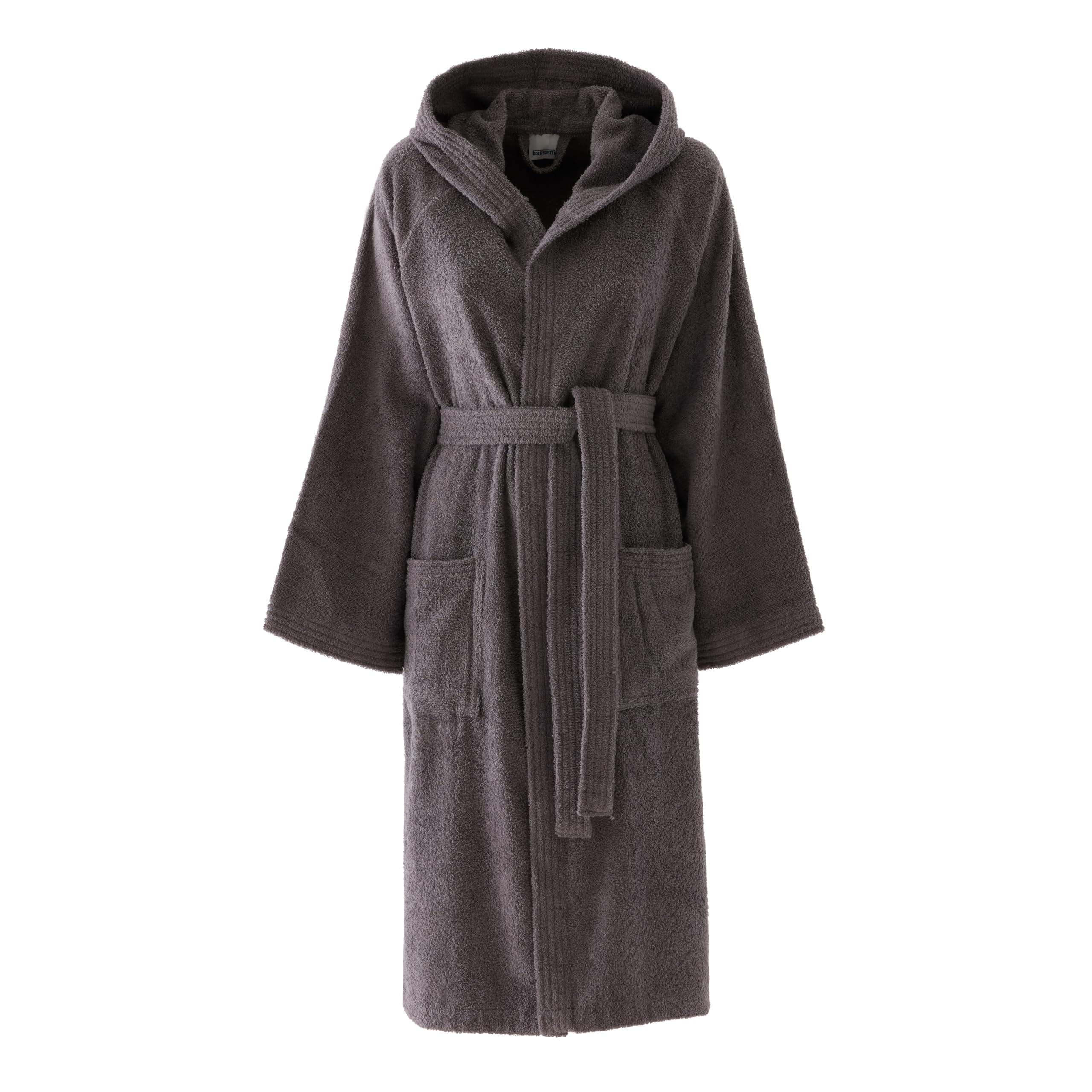 Bassetti Accappatoio Con Cappuccio, 100% Cotone, Adulto Uomo Donna Unisex, In Spugna Morbido Assorbente Resistente E Lavabile In Lavatrice